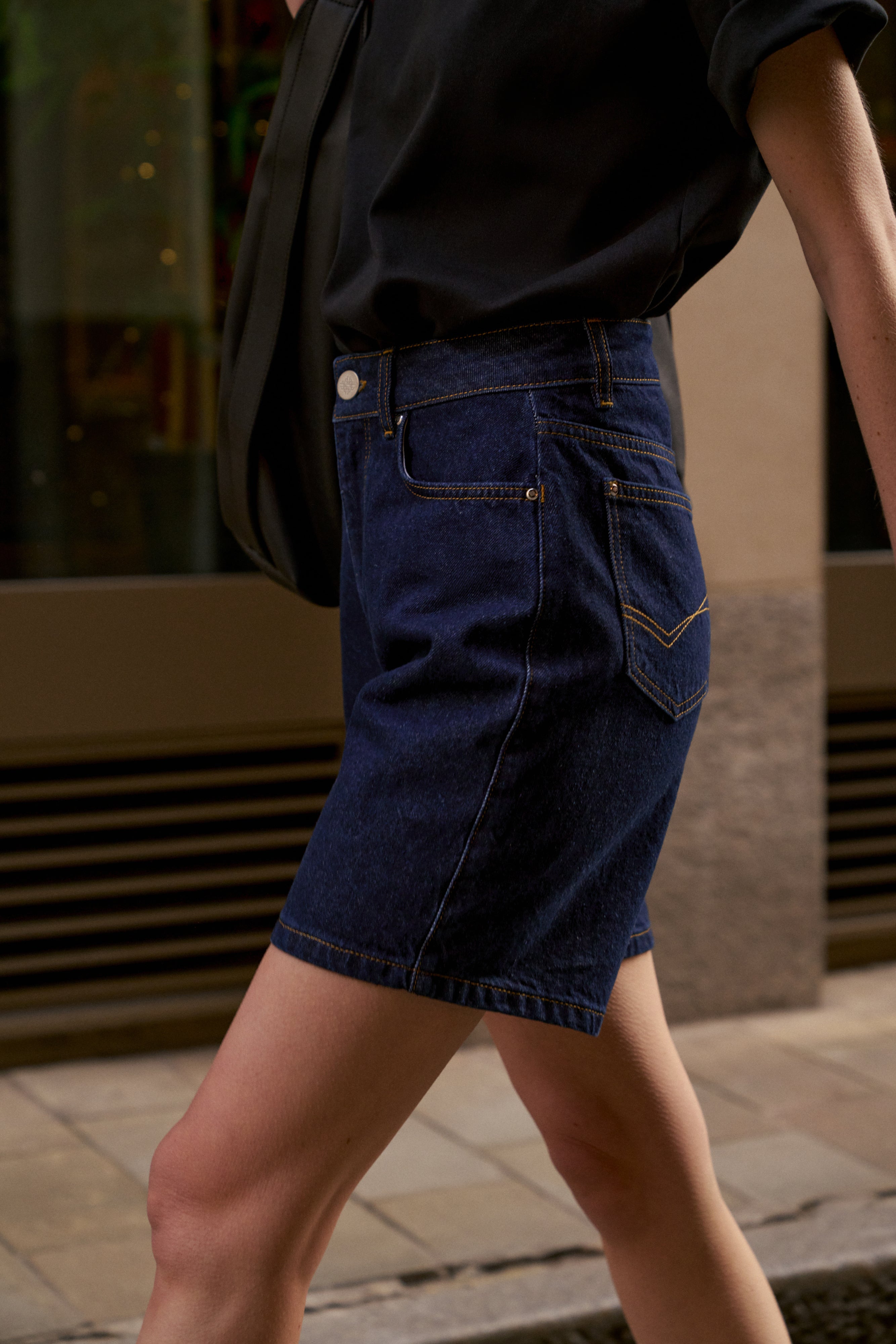 DENIM JORTS - INDIGO WASH