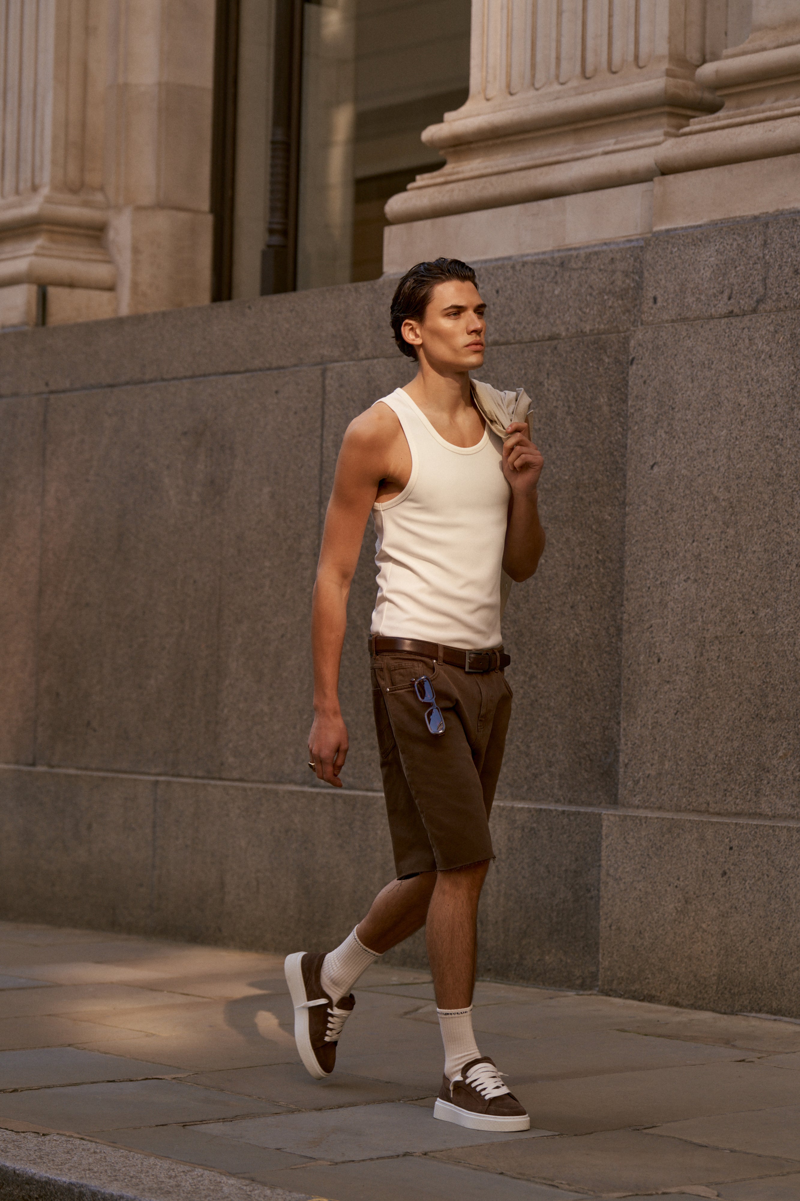 RIBBED VEST - OFF WHITE
