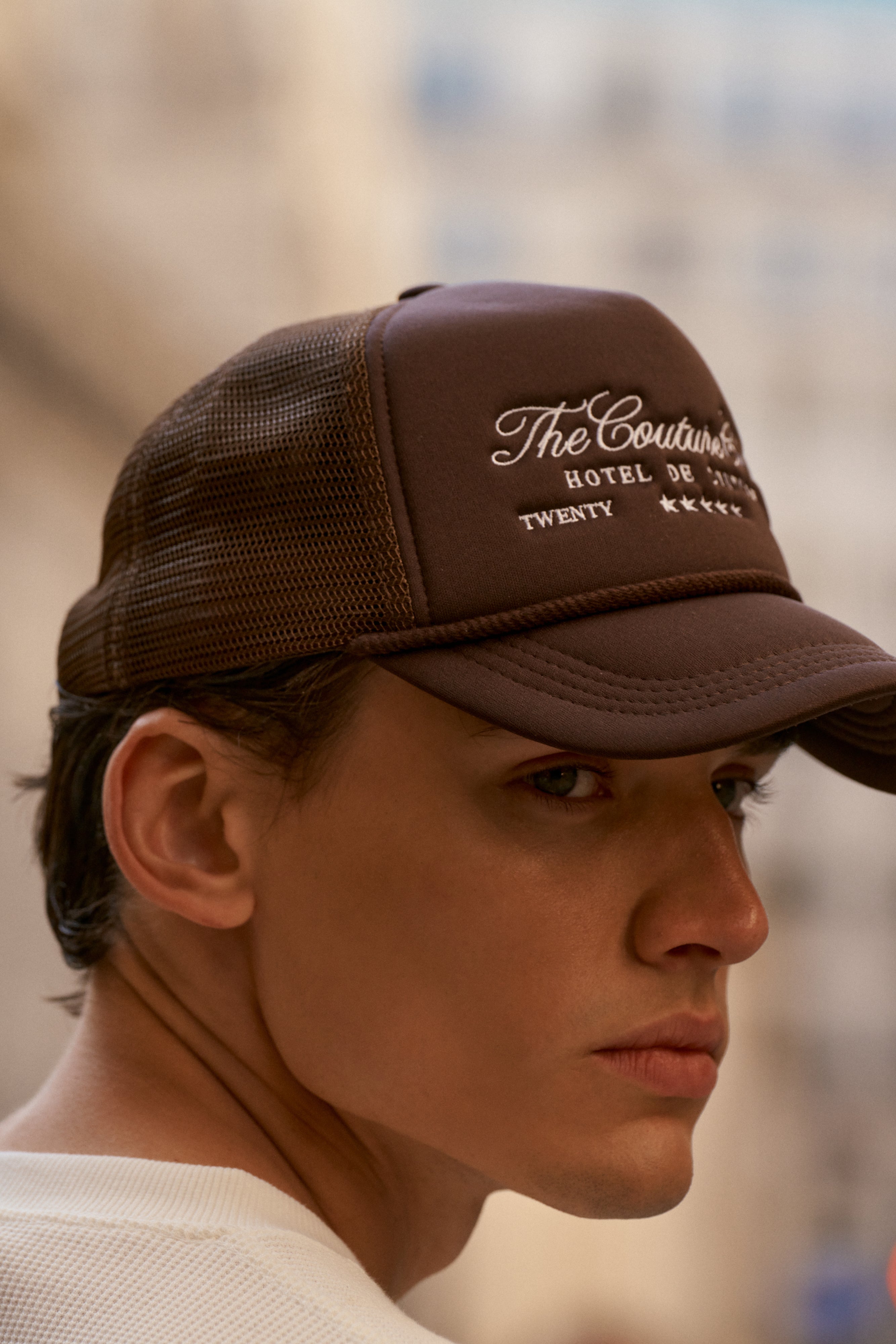 HOTEL DE COUTURE CAP - BROWN