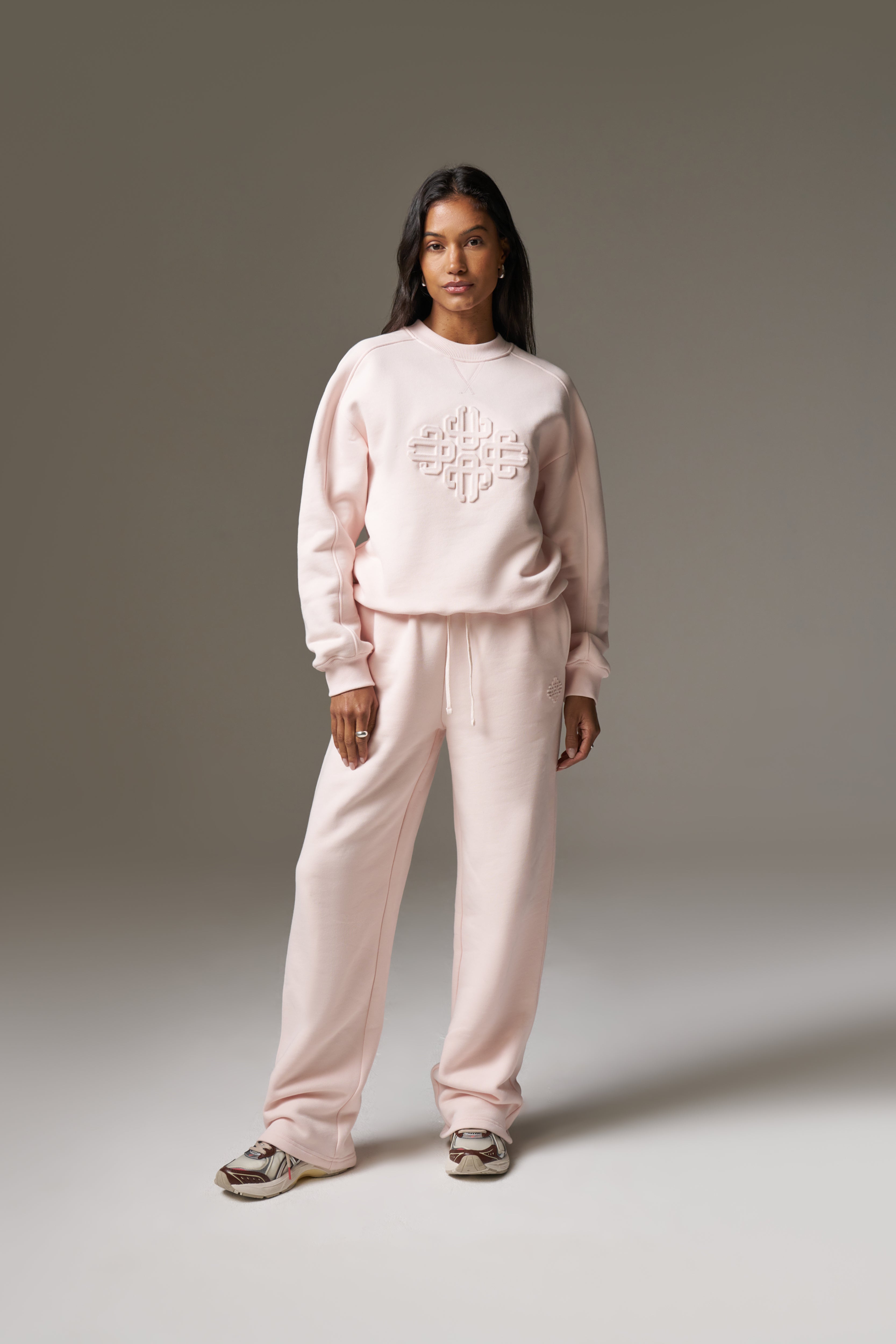 EMBOSSED SWEATSHIRT - PINK