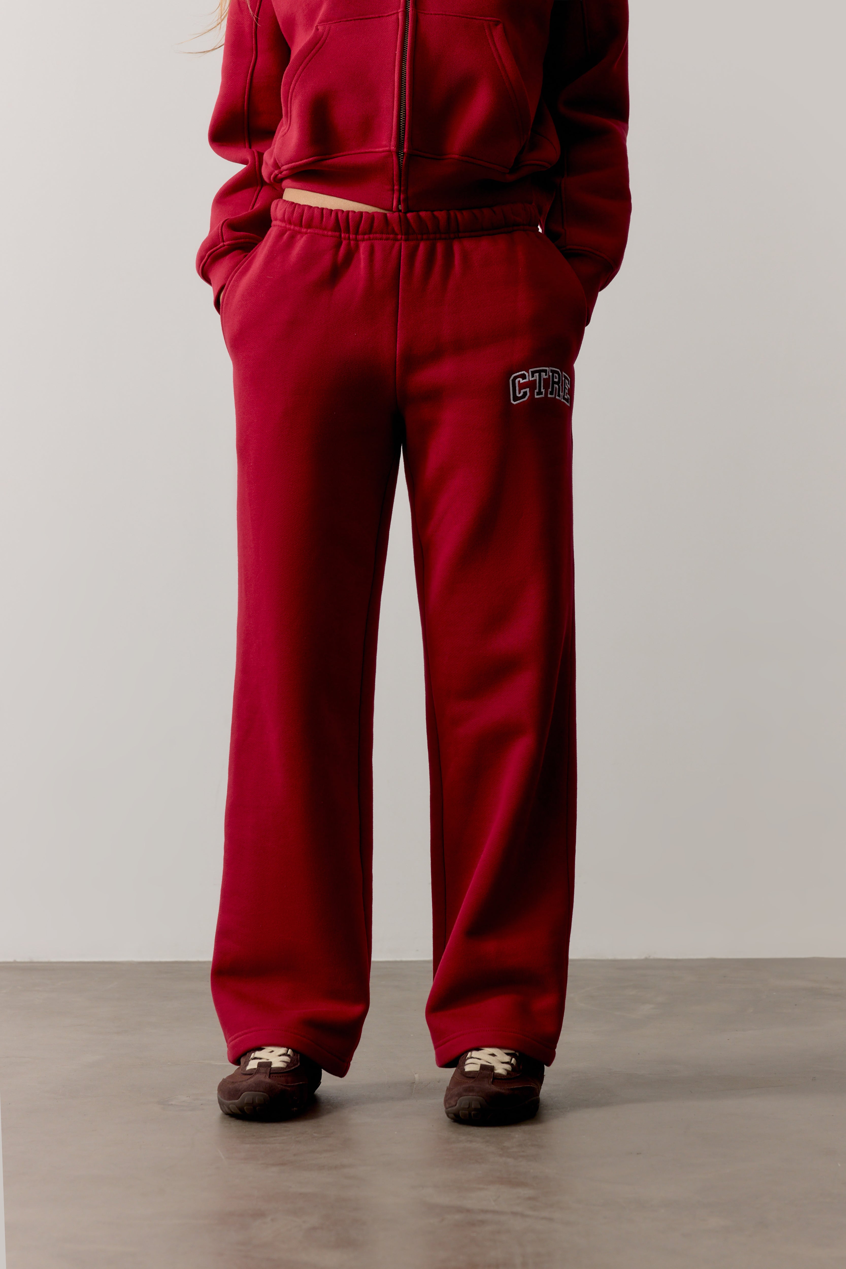 CTRE STRAIGHT LEG JOGGERS - CHERRY