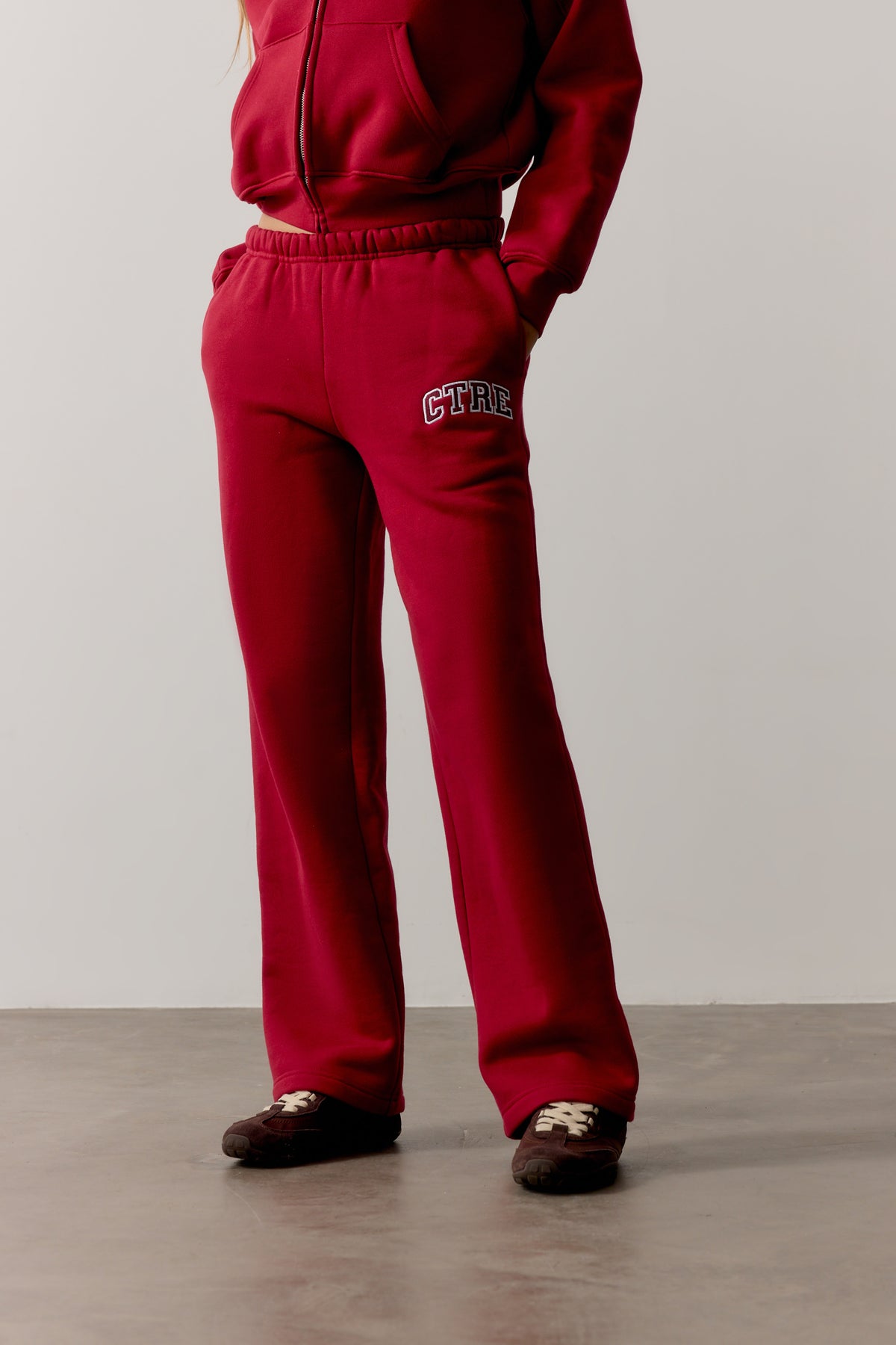 CTRE STRAIGHT LEG JOGGERS - CHERRY