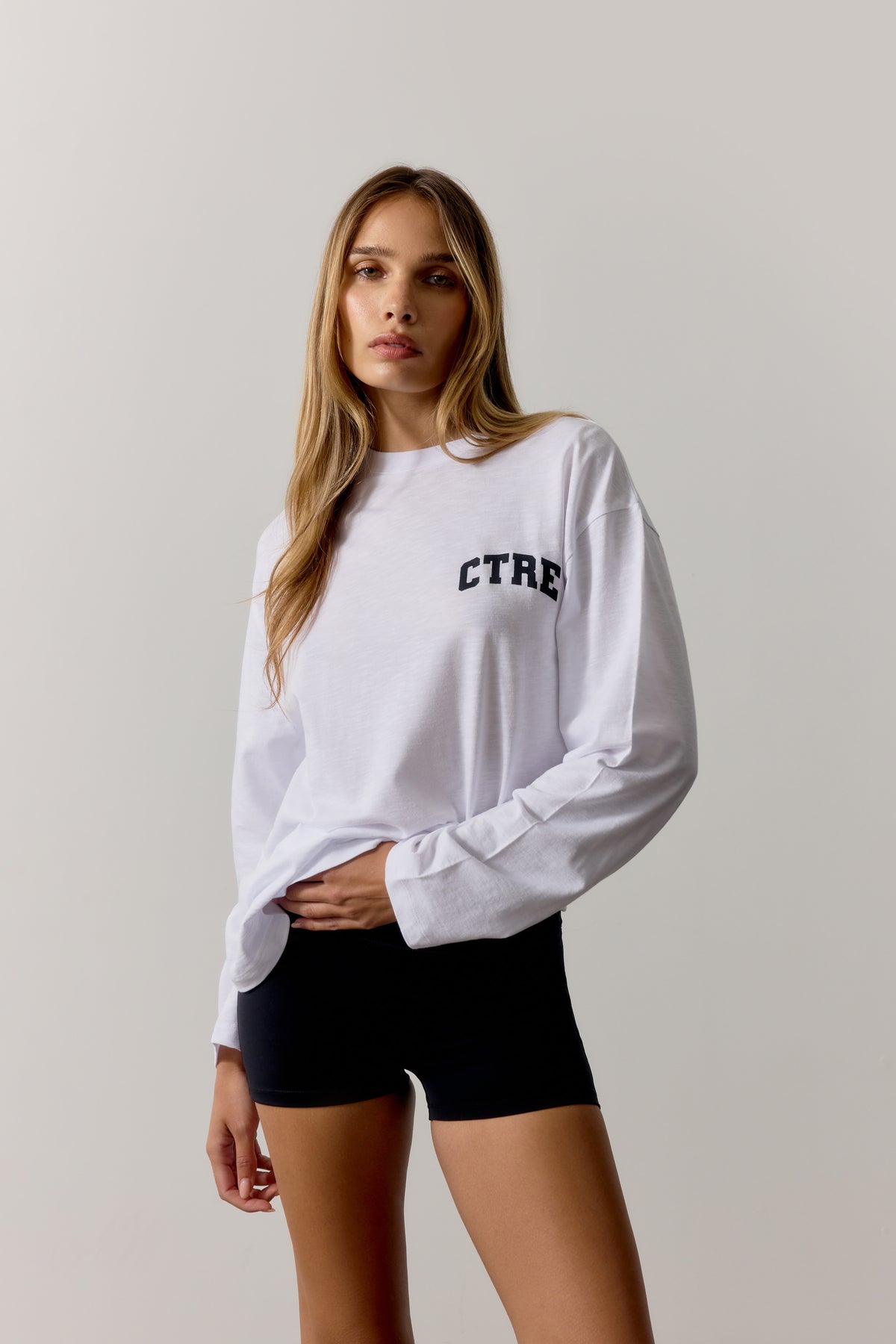 CTRE LONG SLEEVE  T- SHIRT - WHITE