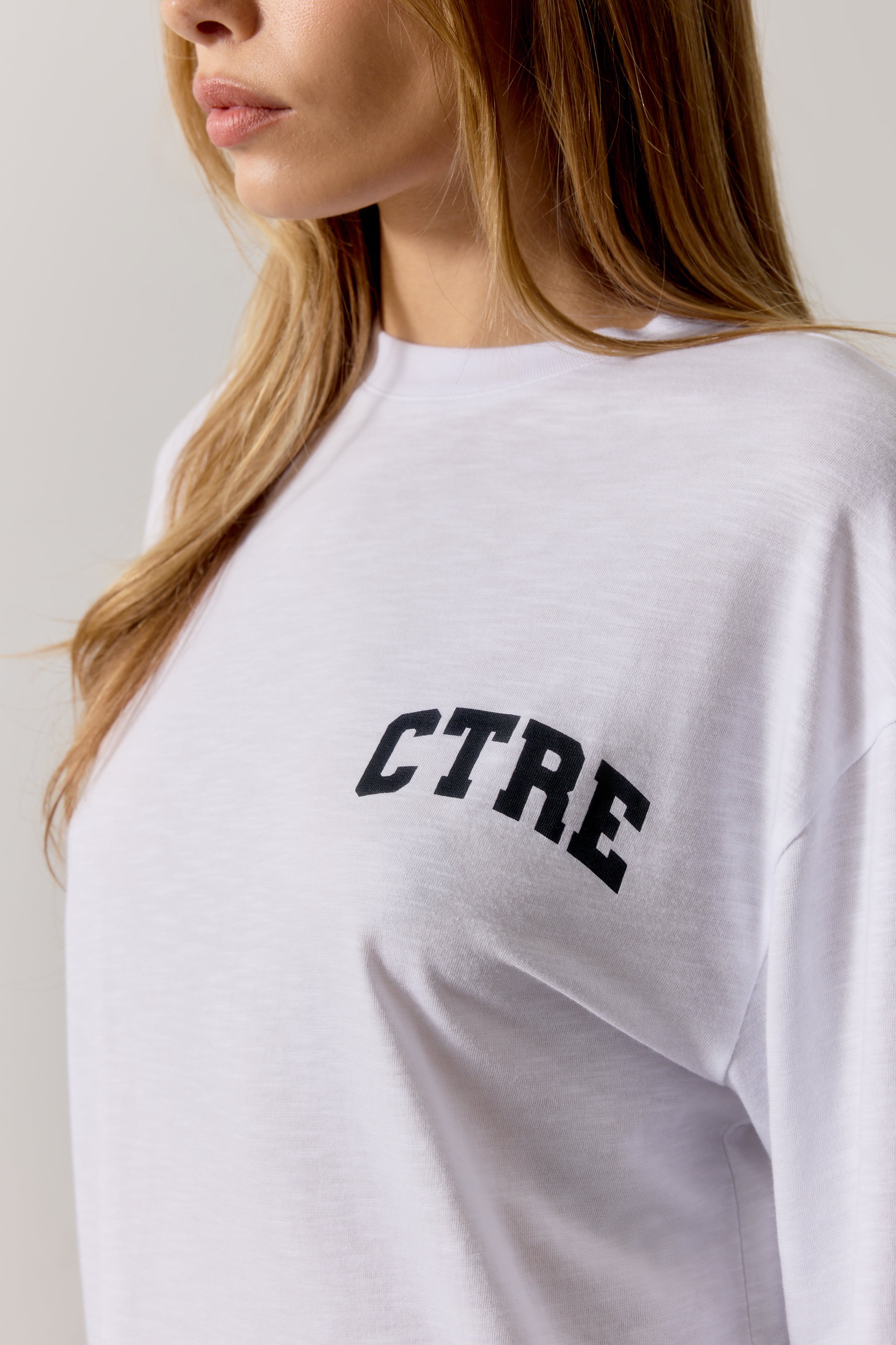CTRE LONG SLEEVE  T- SHIRT - WHITE
