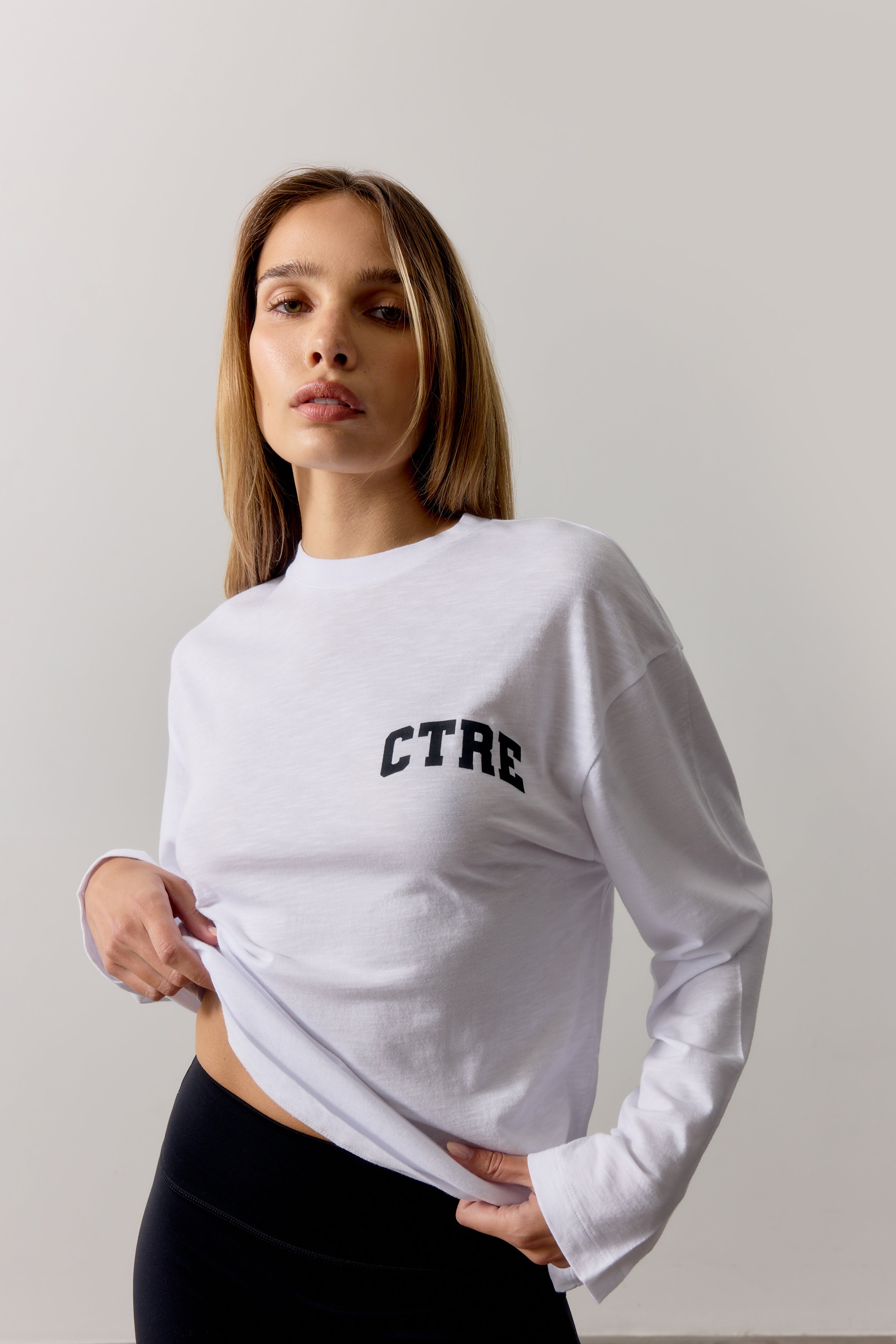 CTRE LONG SLEEVE  T- SHIRT - WHITE