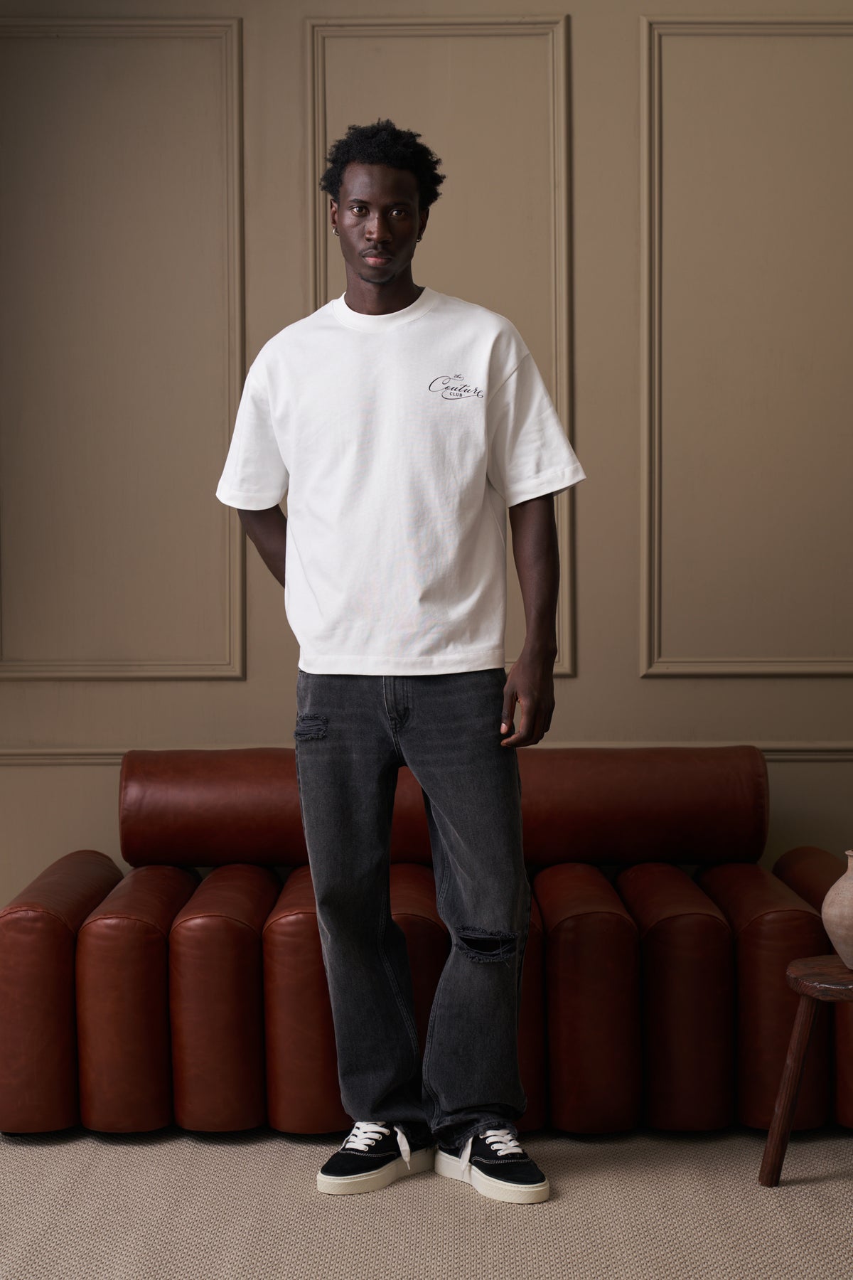 PRIVATE MEMBERS SCRIPT T-SHIRT - OFF WHITE