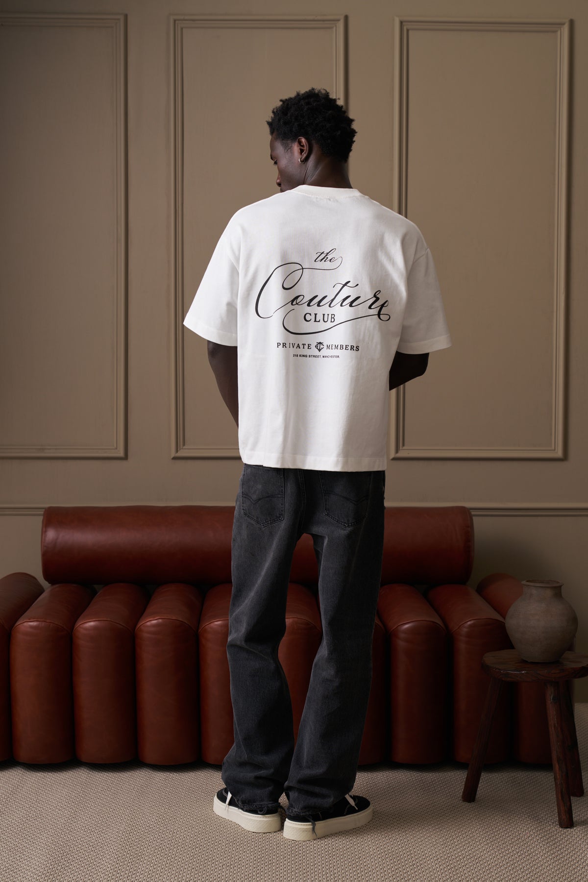 PRIVATE MEMBERS SCRIPT T-SHIRT - OFF WHITE
