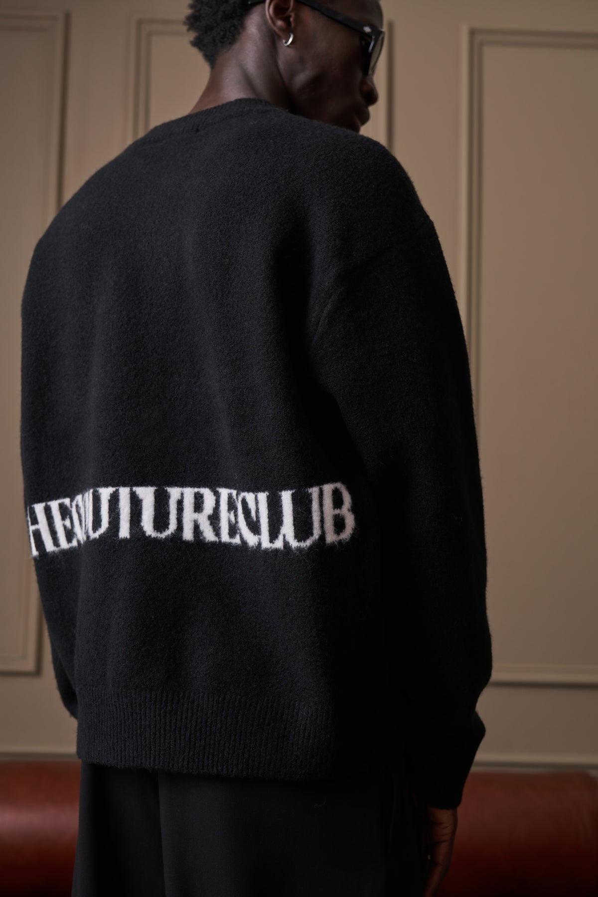 COPYRIGHT BRUSHED KNIT JUMPER - BLACK