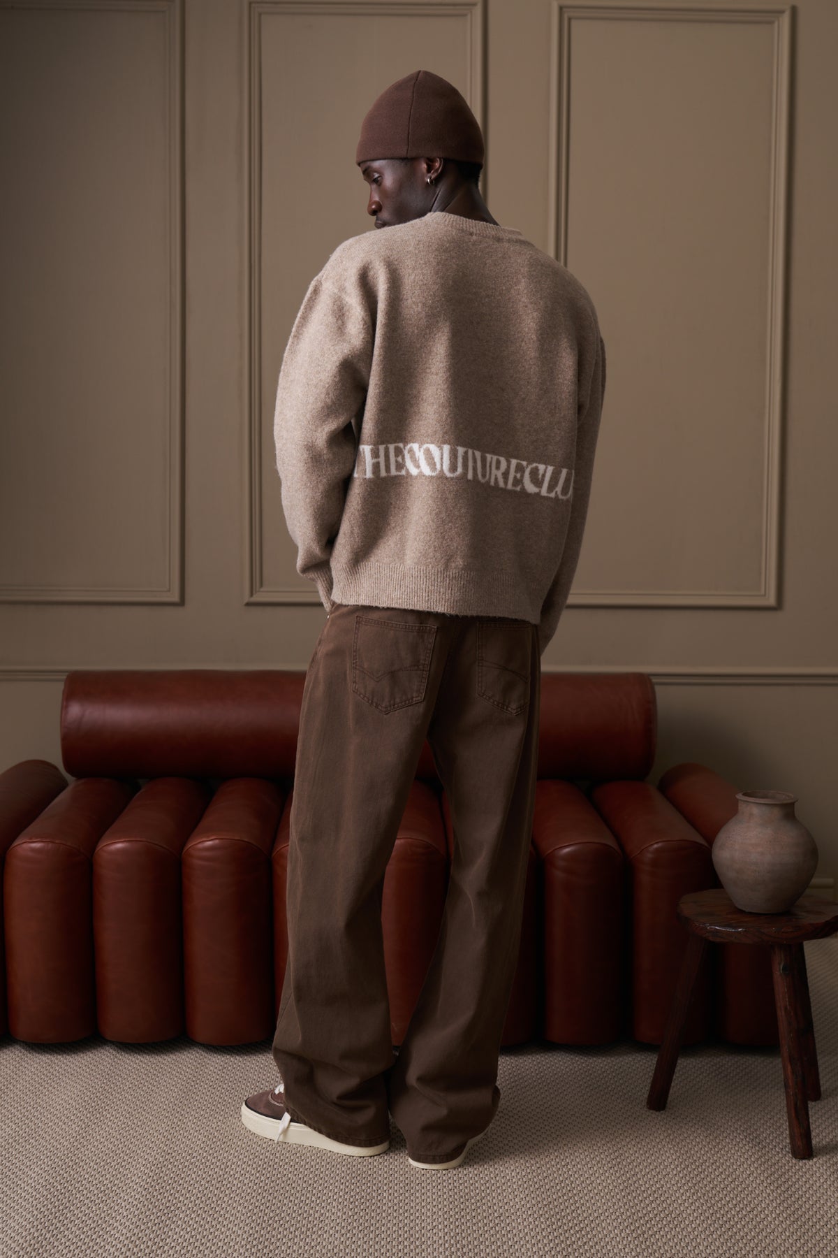 COPYRIGHT BRUSHED KNIT JUMPER - BEIGE