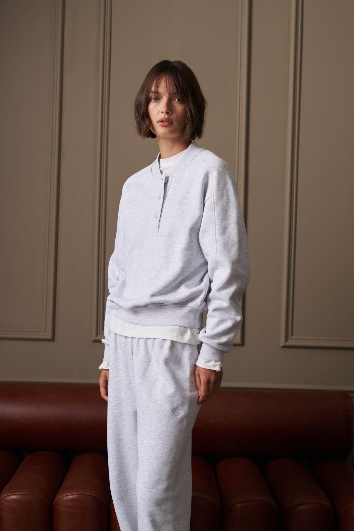 HENLEY CREW - GREY MARL