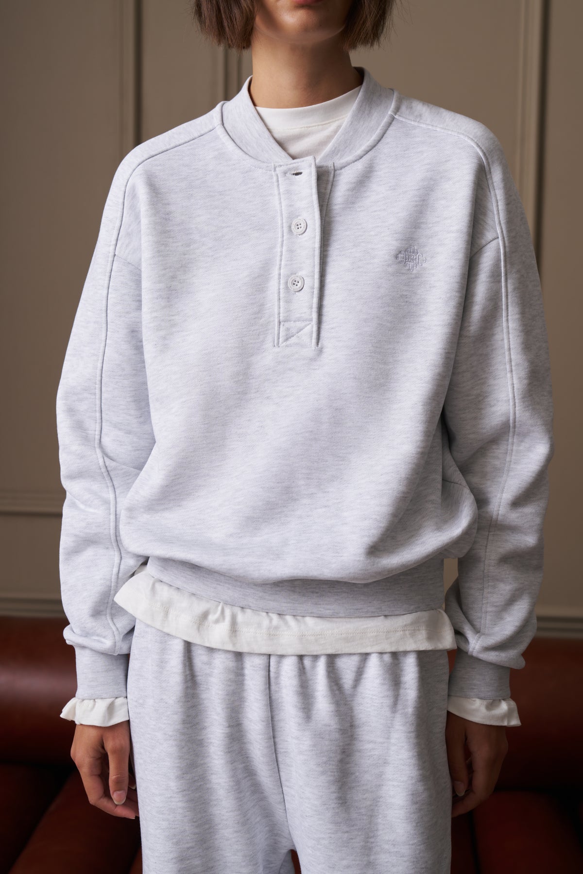 HENLEY CREW - GREY MARL
