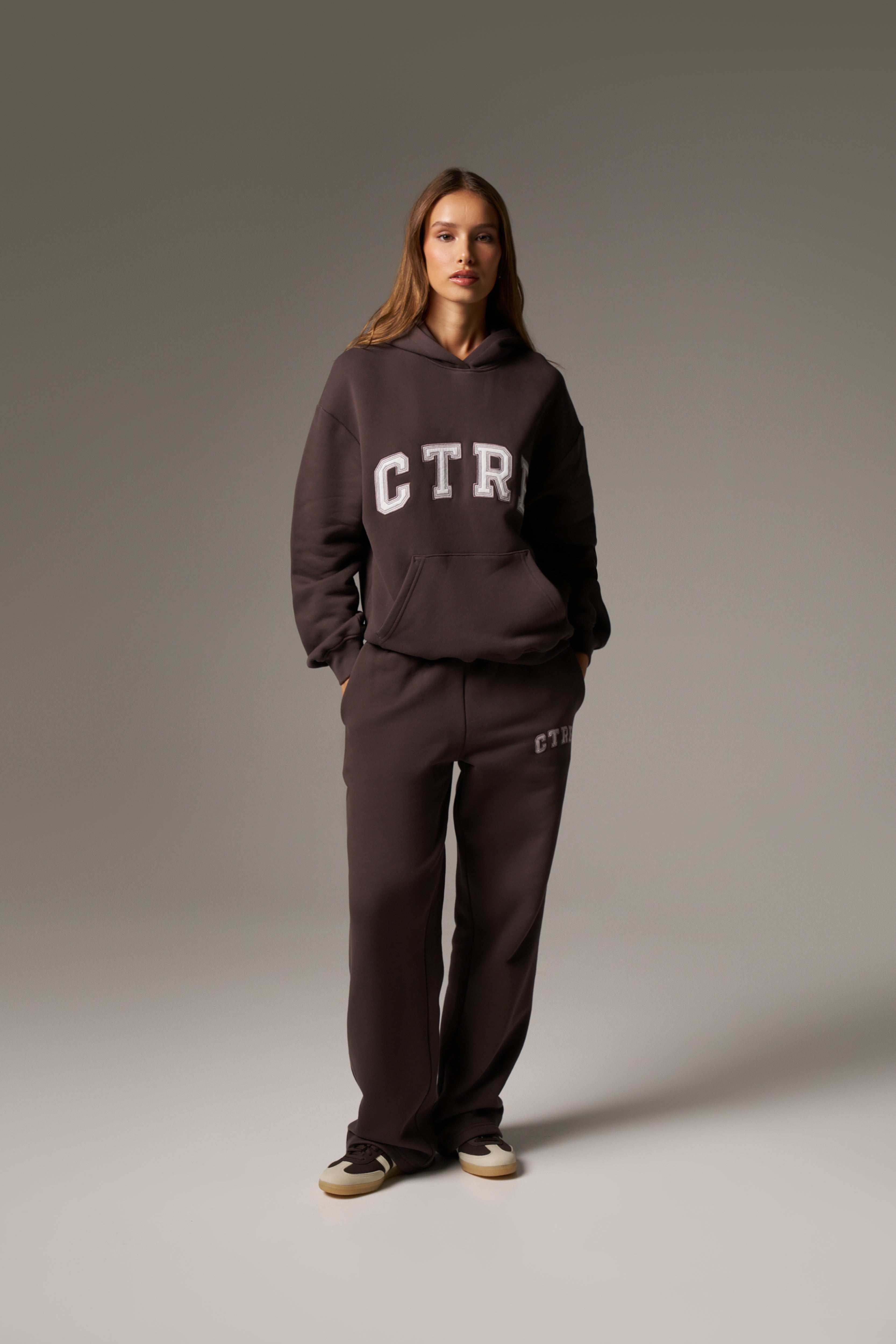 CTRE RELAXED HOODIE - BROWN