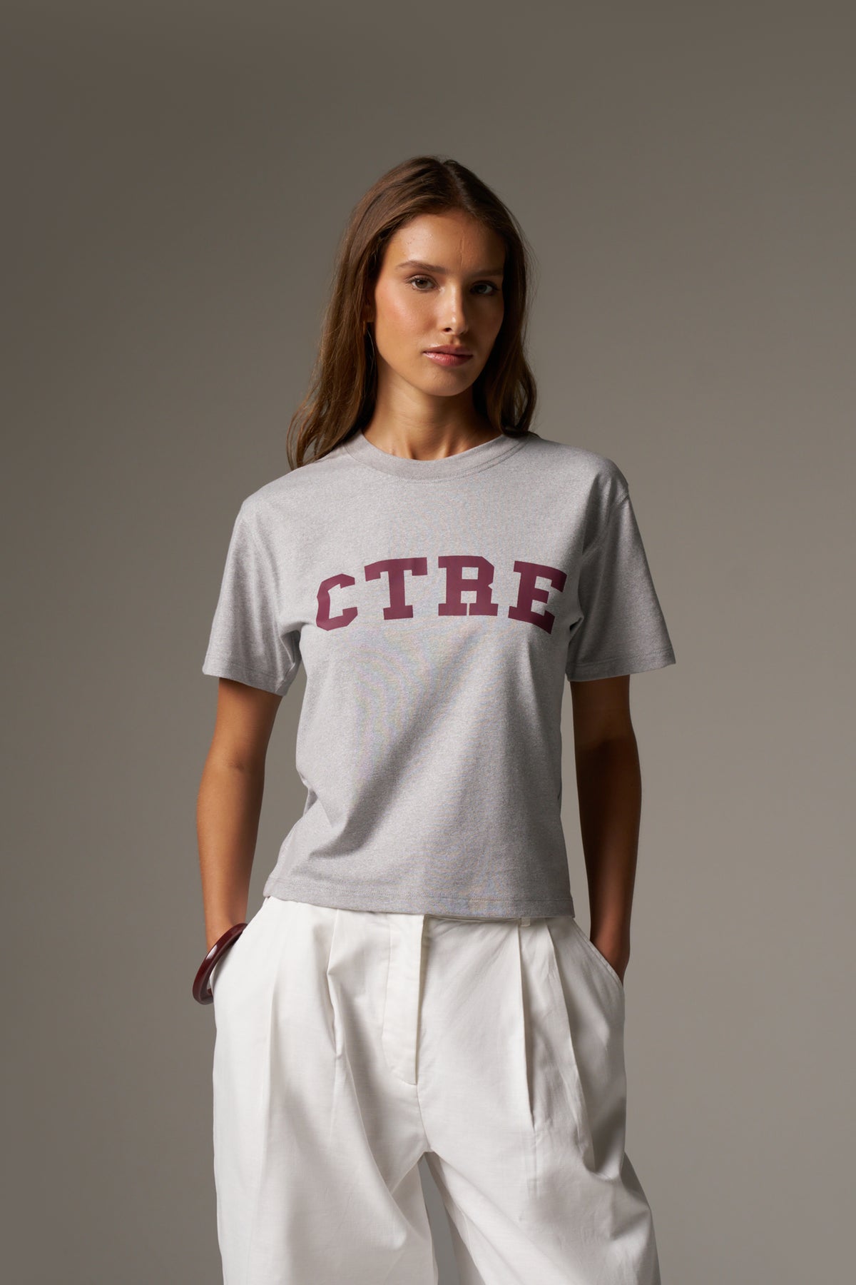 CTRE LIGHTWEIGHT BABY TEE - GREY MARL