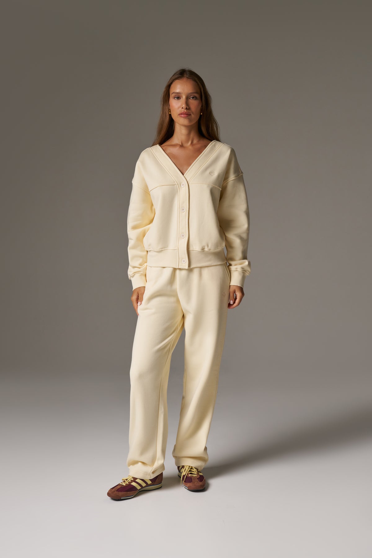 OVERSIZED JERSEY CARDIGAN - BUTTERMILK
