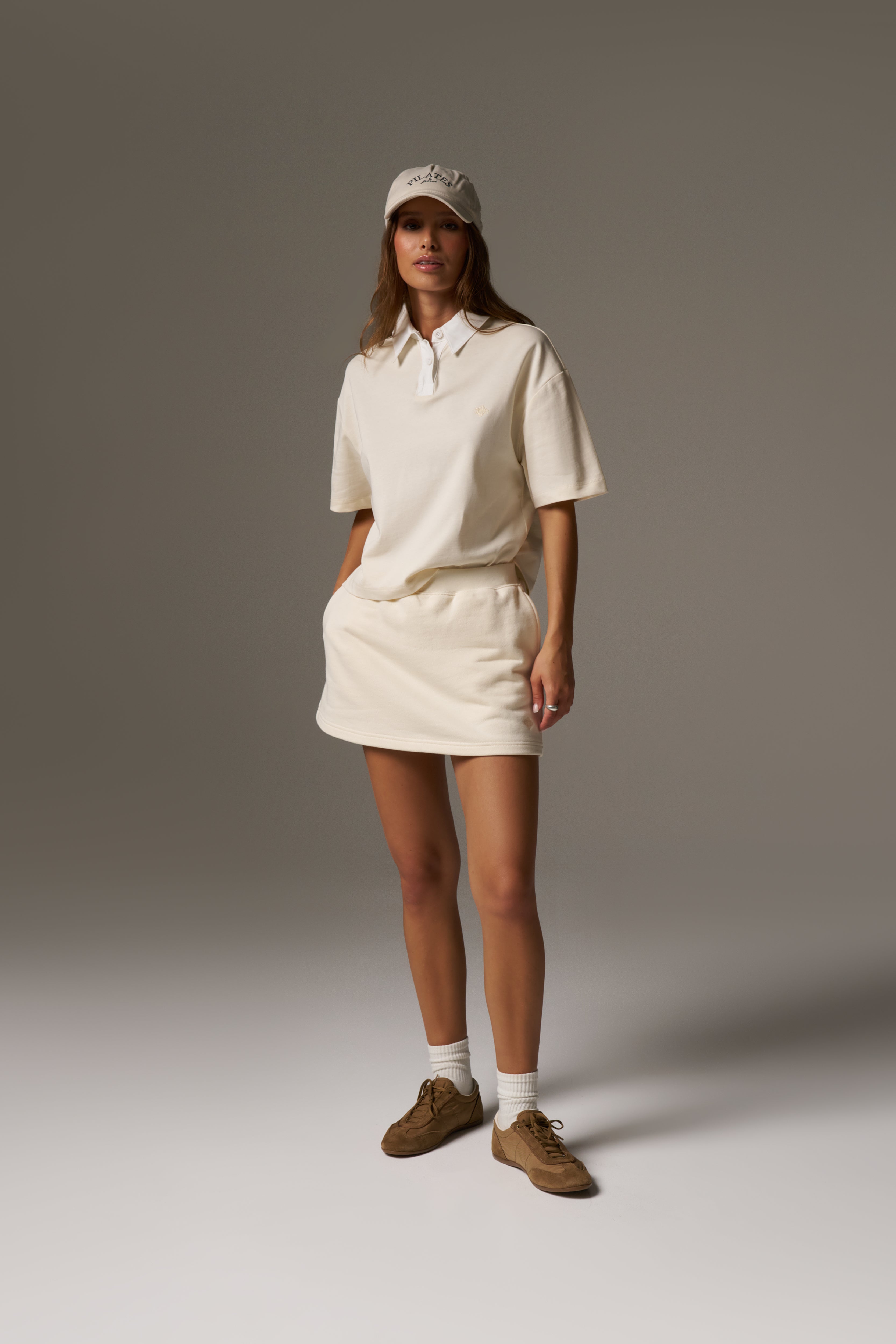 EMBLEM POLO TEE - BUTTERMILK