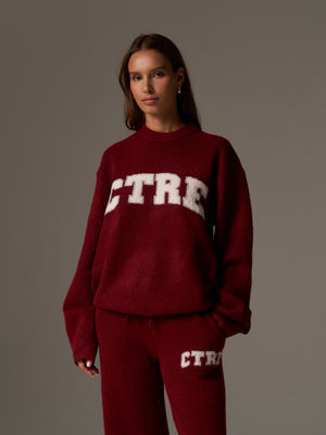 CTRE KNITTED SWEATSHIRT - BURGUNDY