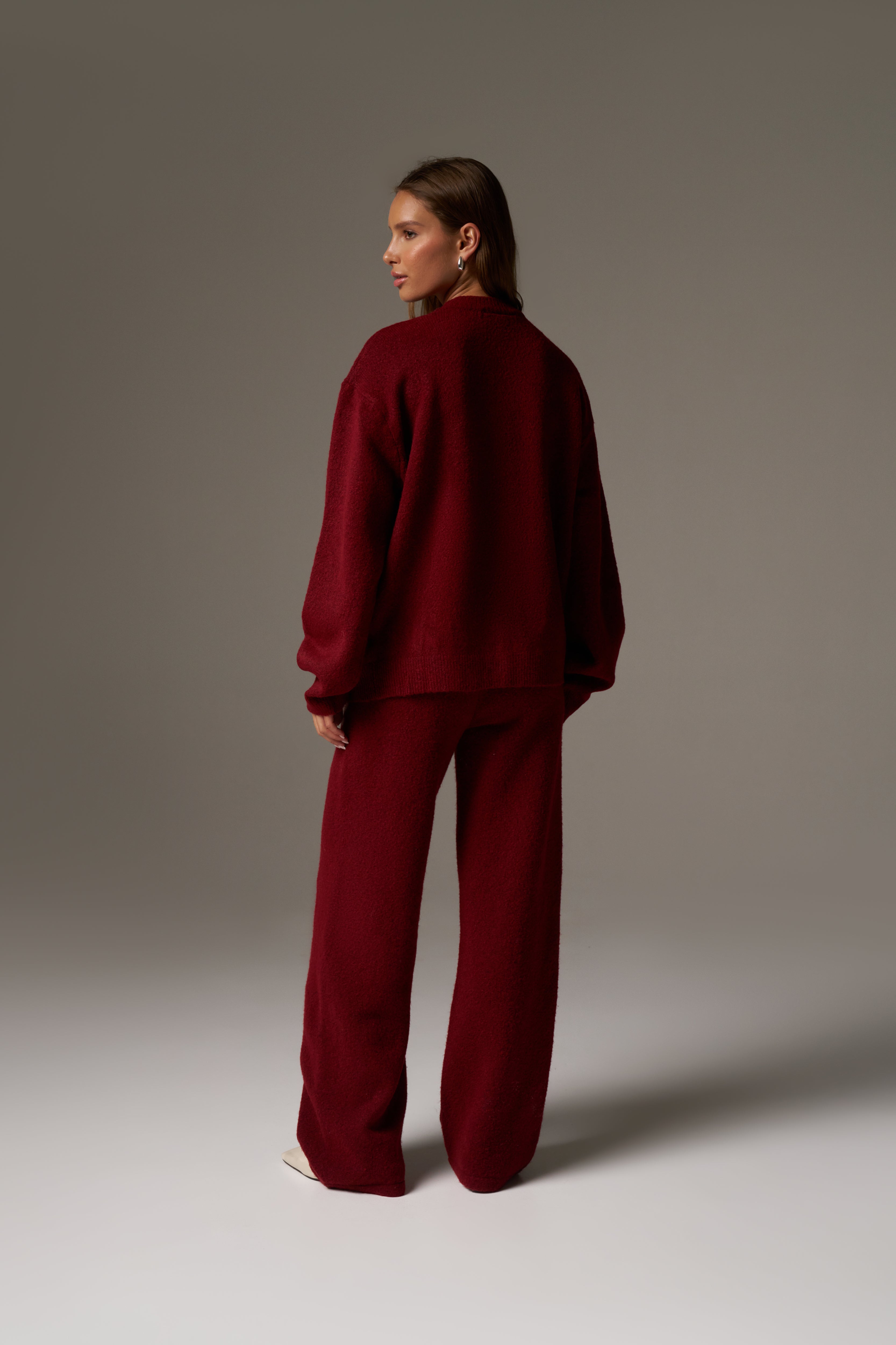 CTRE KNITTED JOGGERS - BURGUNDY