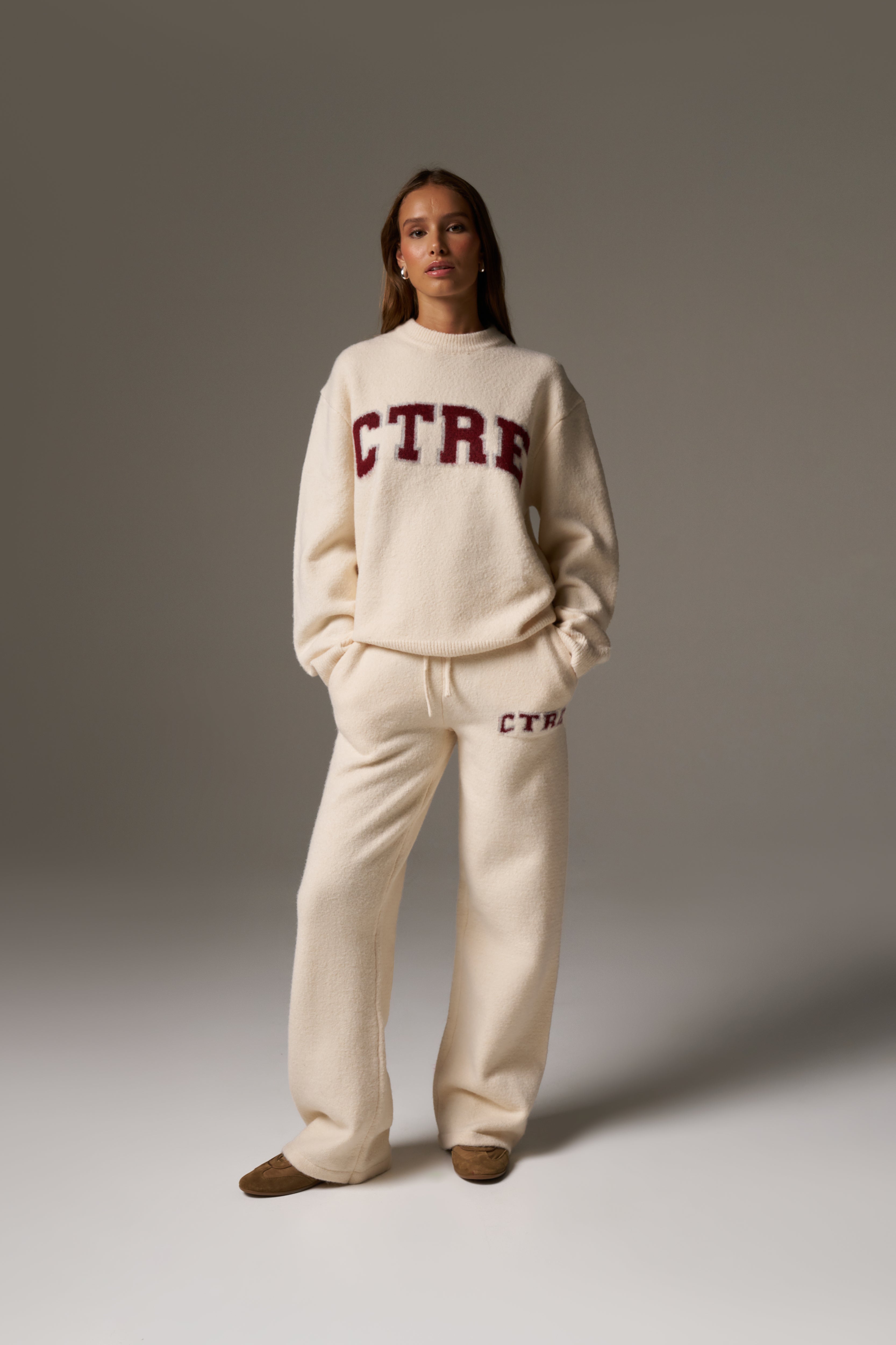 CTRE KNITTED SWEATSHIRT - OFF WHITE