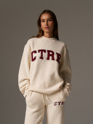 CTRE KNITTED SWEATSHIRT - OFF WHITE