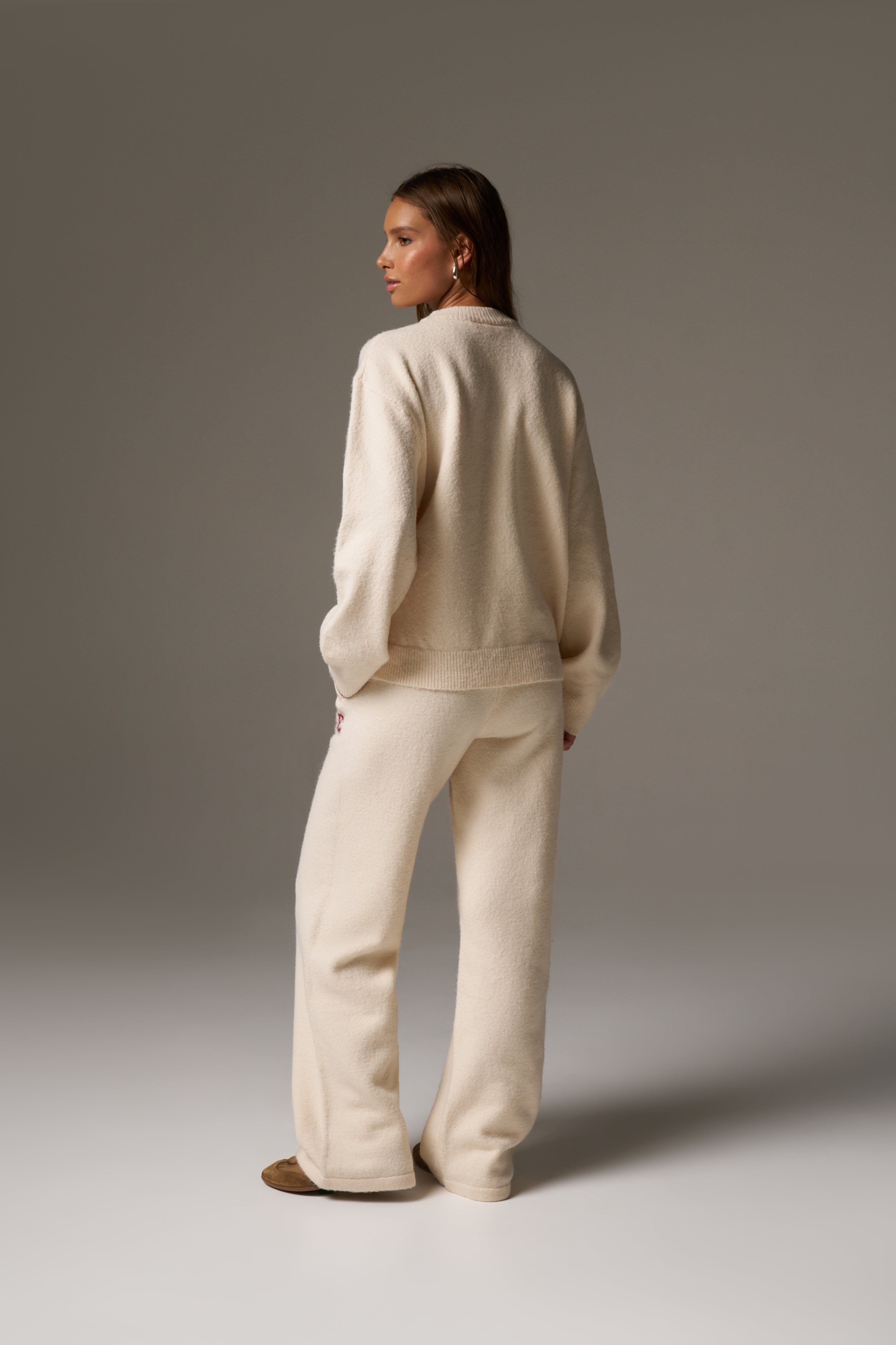 CTRE KNITTED JOGGERS - OFF WHITE