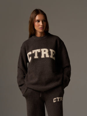 CTRE KNITTED SWEATSHIRT - BROWN