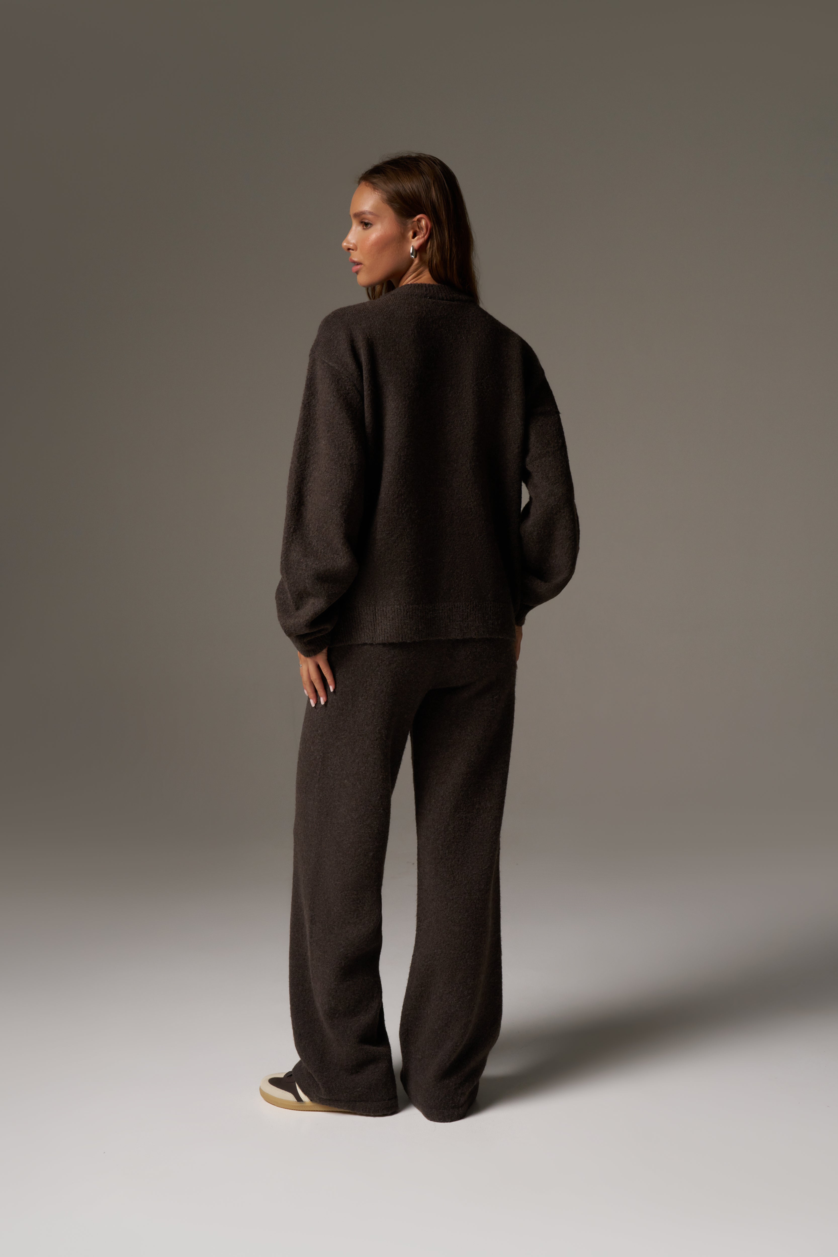CTRE KNITTED JOGGERS - BROWN