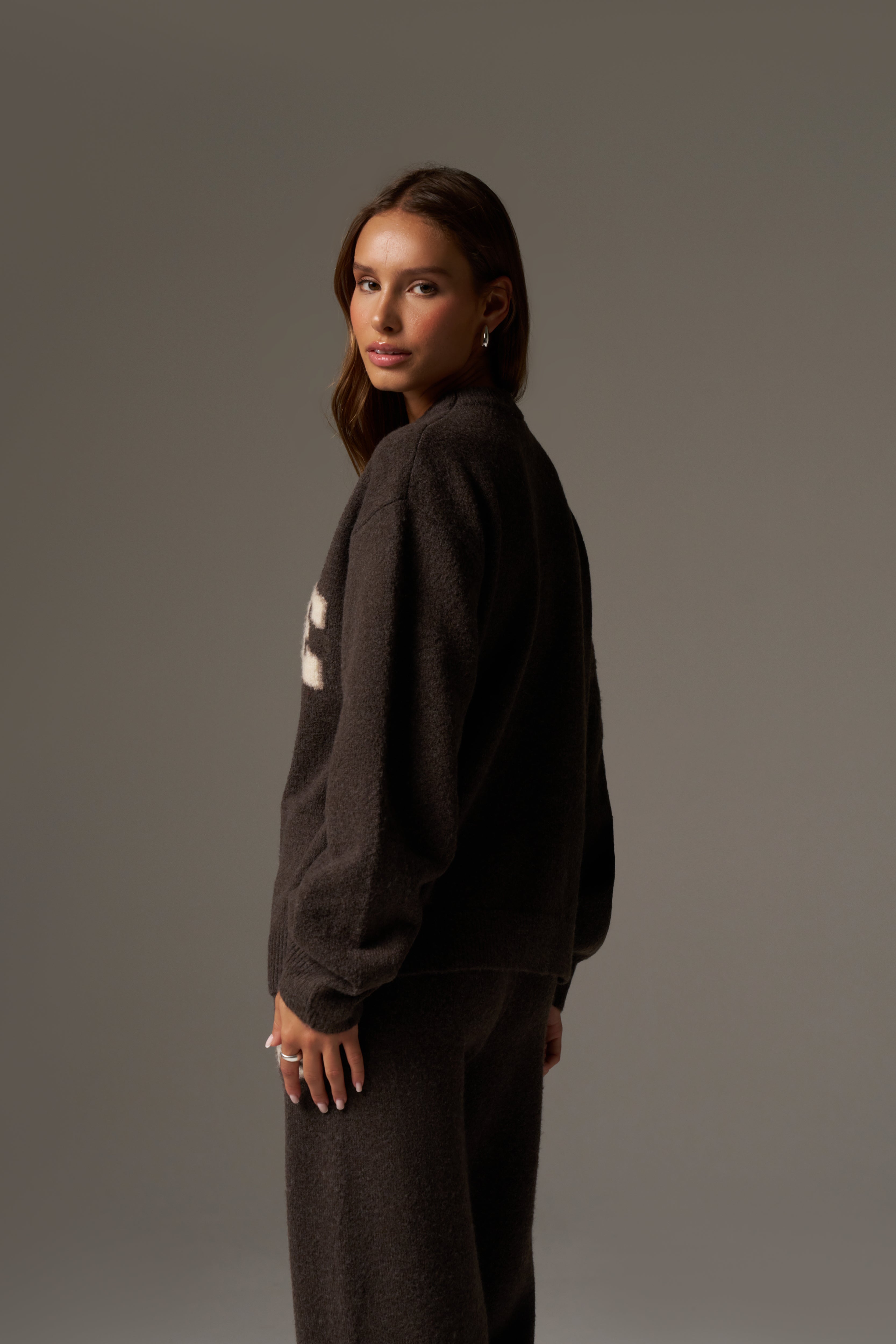 CTRE KNITTED SWEATSHIRT - BROWN