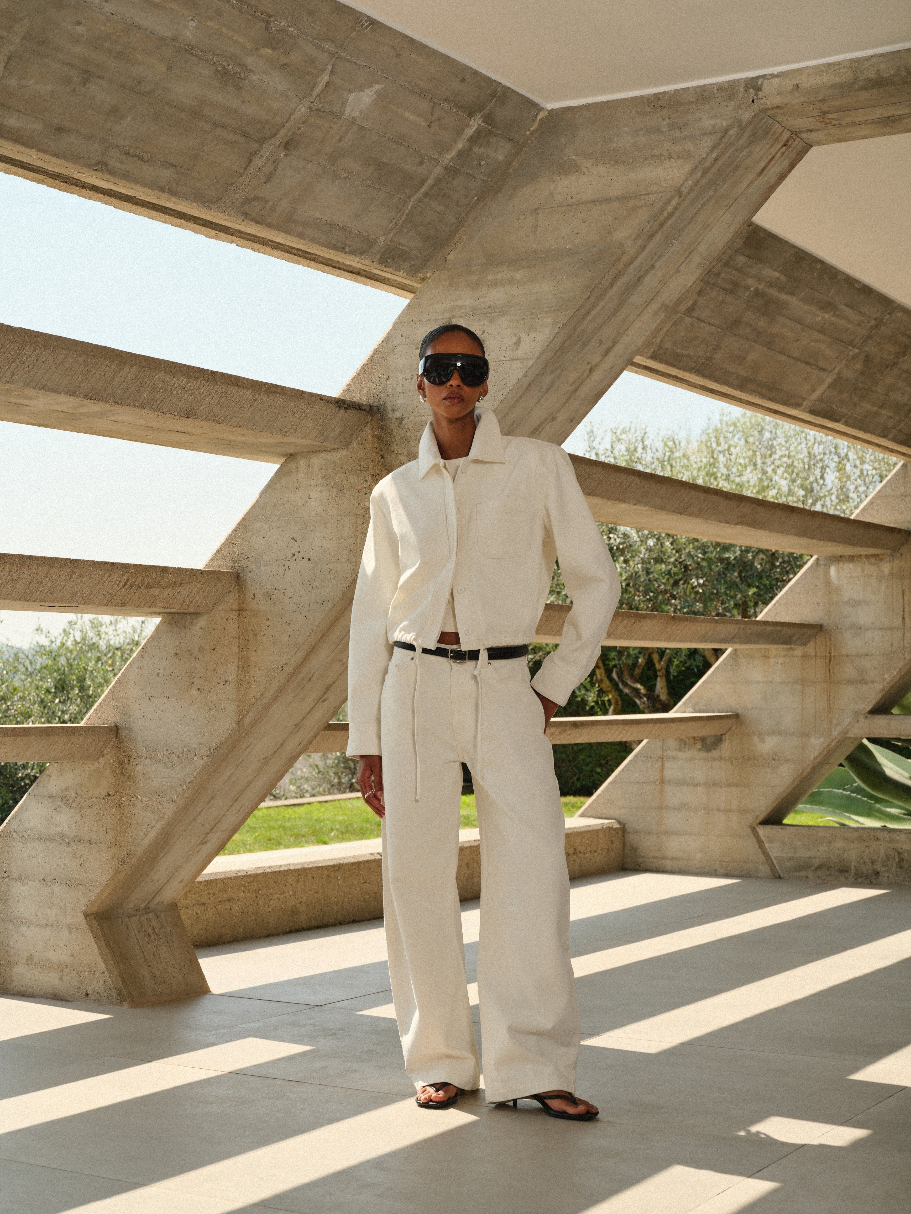 Person in a white outfit
