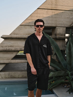 CLUB DE SOCI EMBROIDERY SHIRT - BLACK