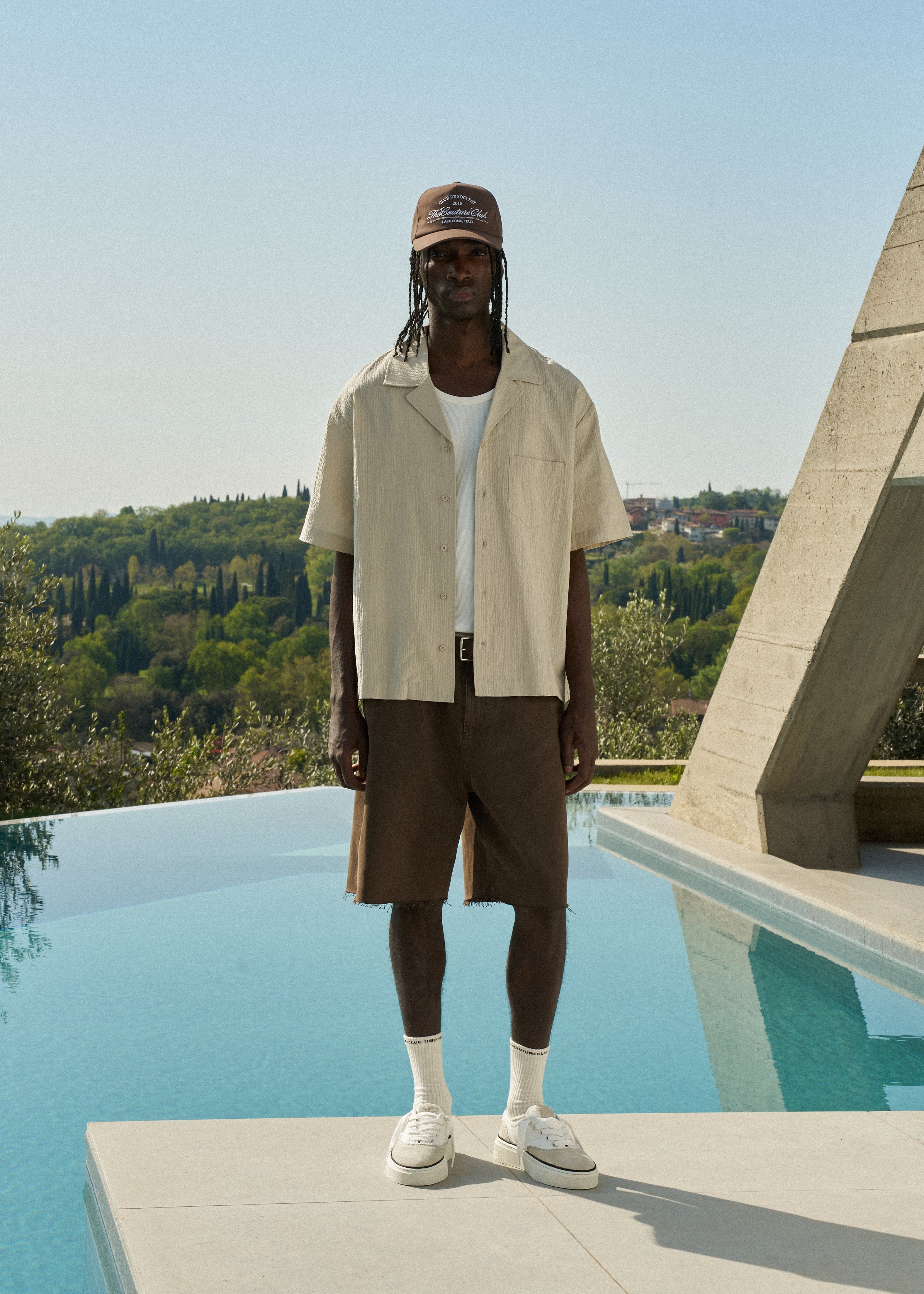 TEXTURED REVERE SHIRT - STONE