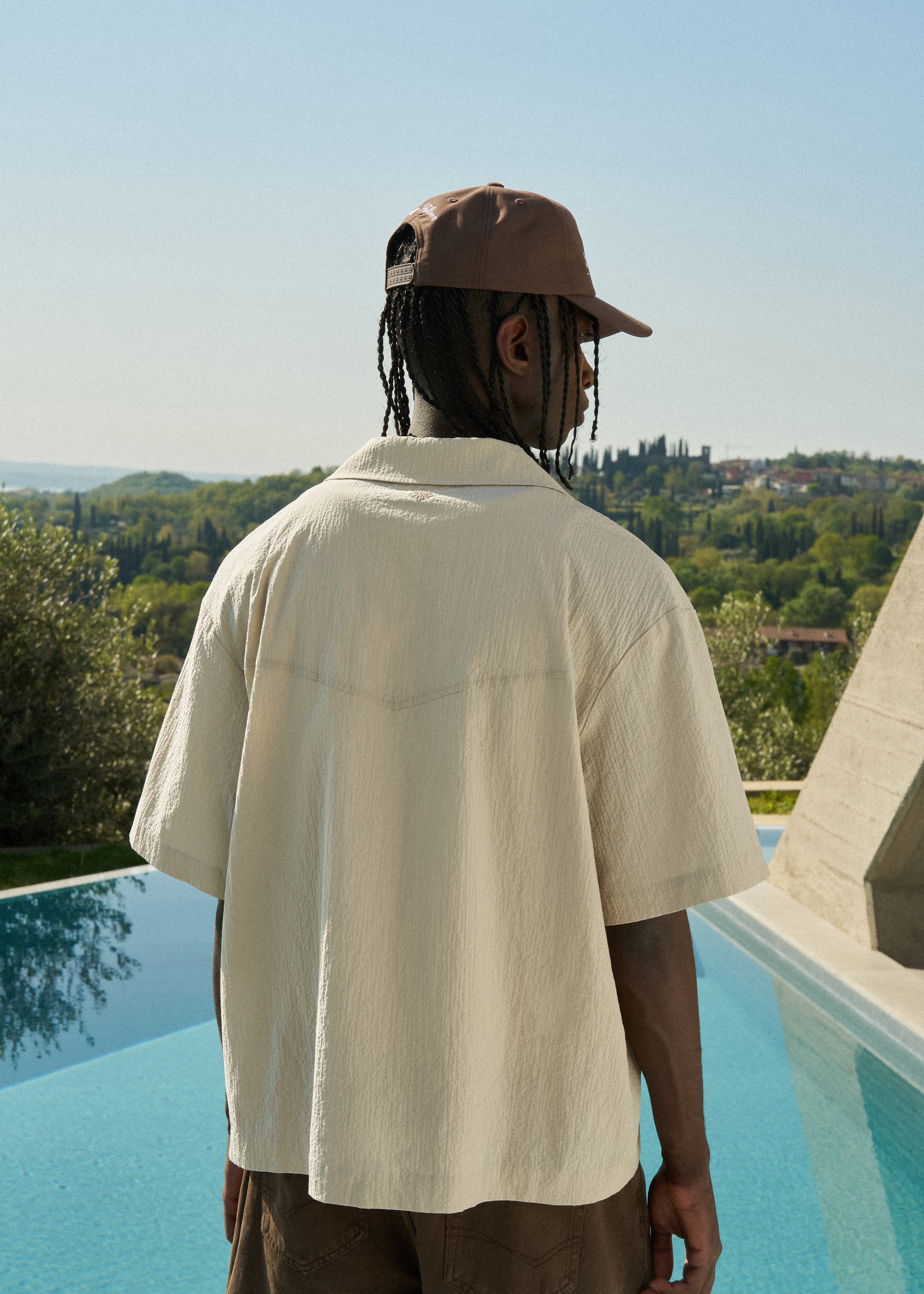 TEXTURED REVERE SHIRT - STONE