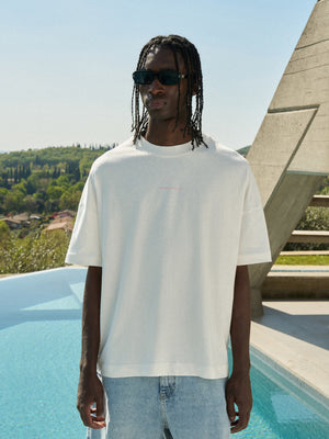 EMBLEM SLUB T-SHIRT - PINK