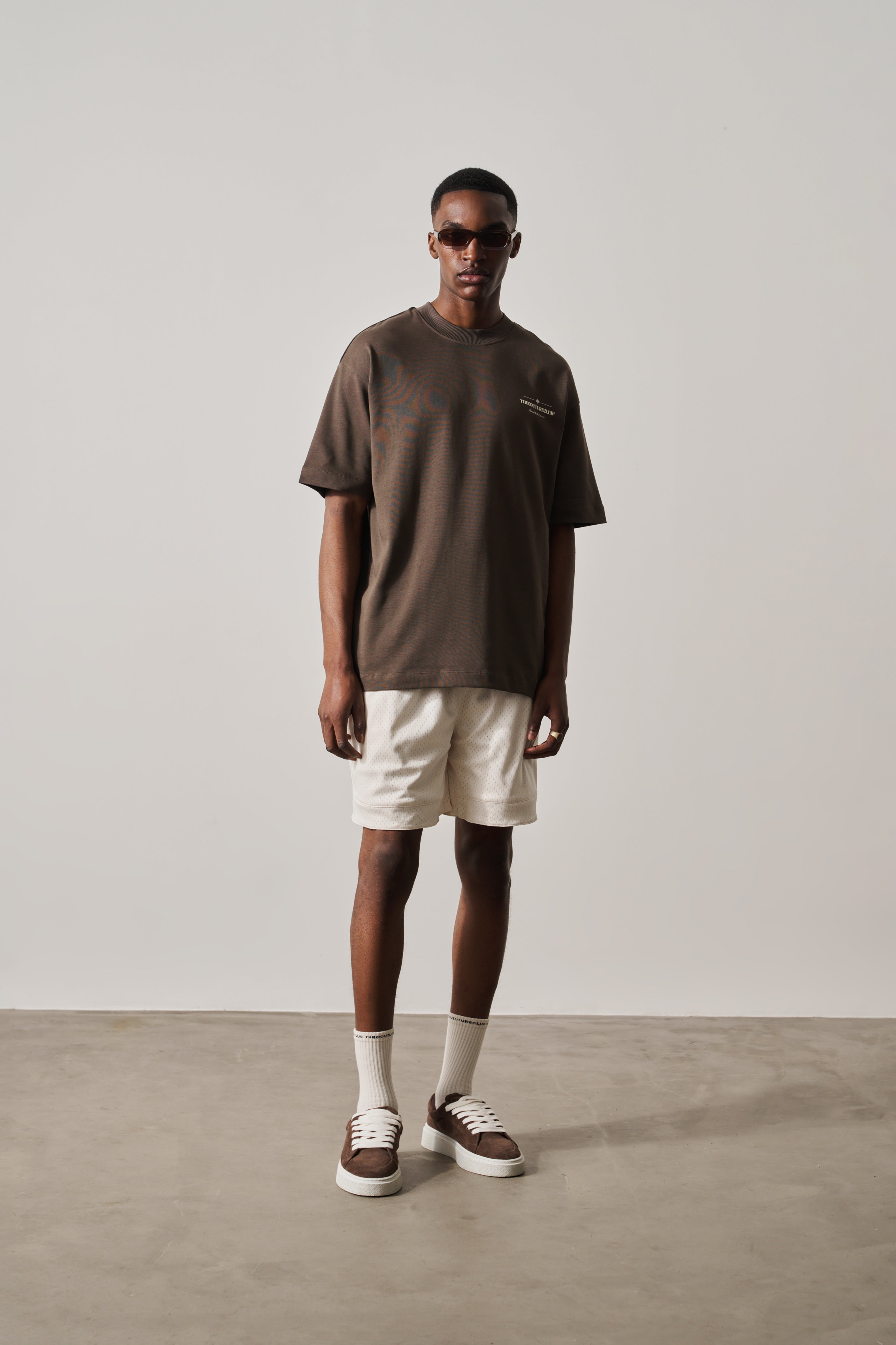 COPYRIGHT MULTI GRAPHIC T-SHIRT - BROWN