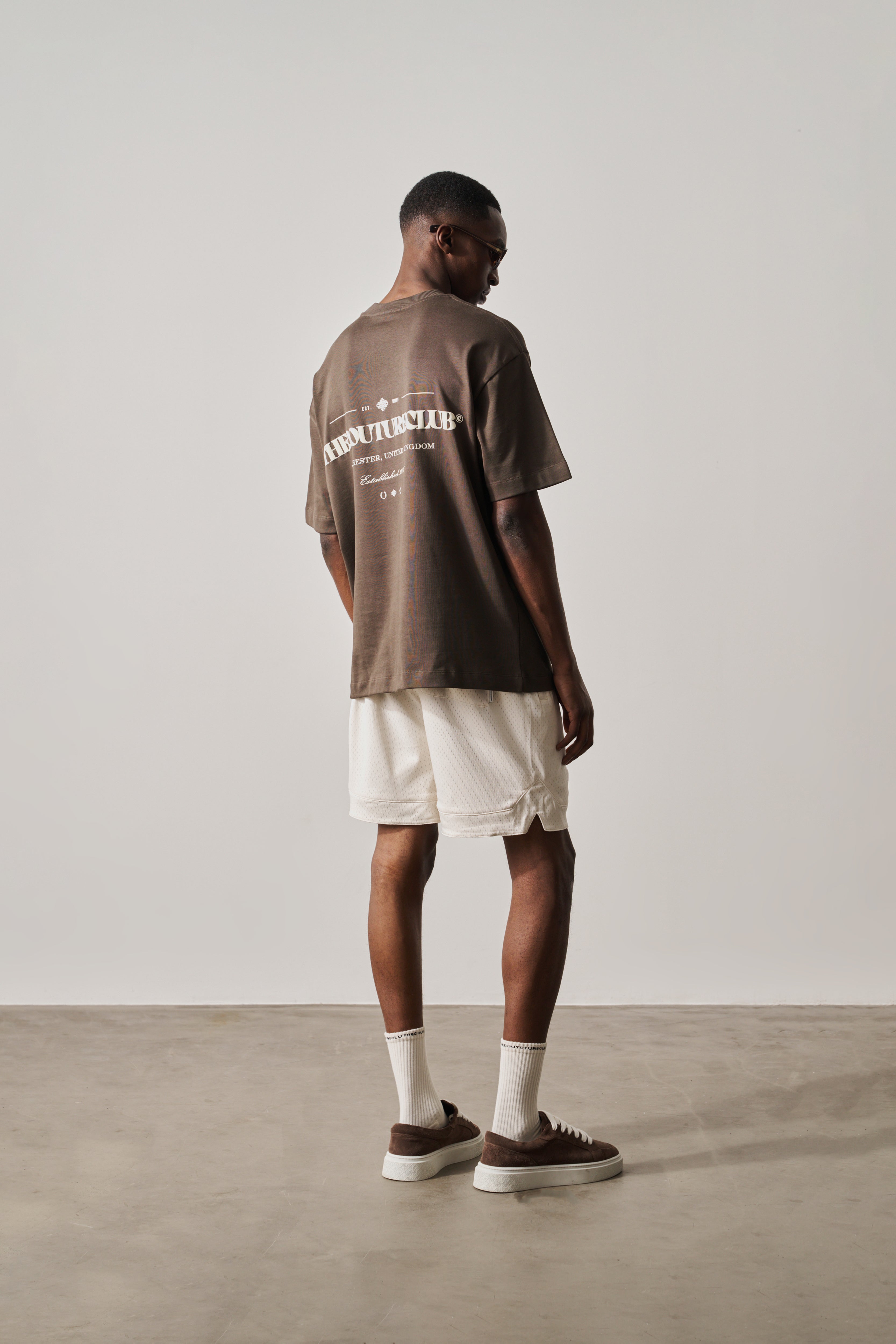 COPYRIGHT MULTI GRAPHIC T-SHIRT - BROWN