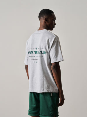COPYRIGHT MULTI GRAPHIC T-SHIRT - GREY MARL