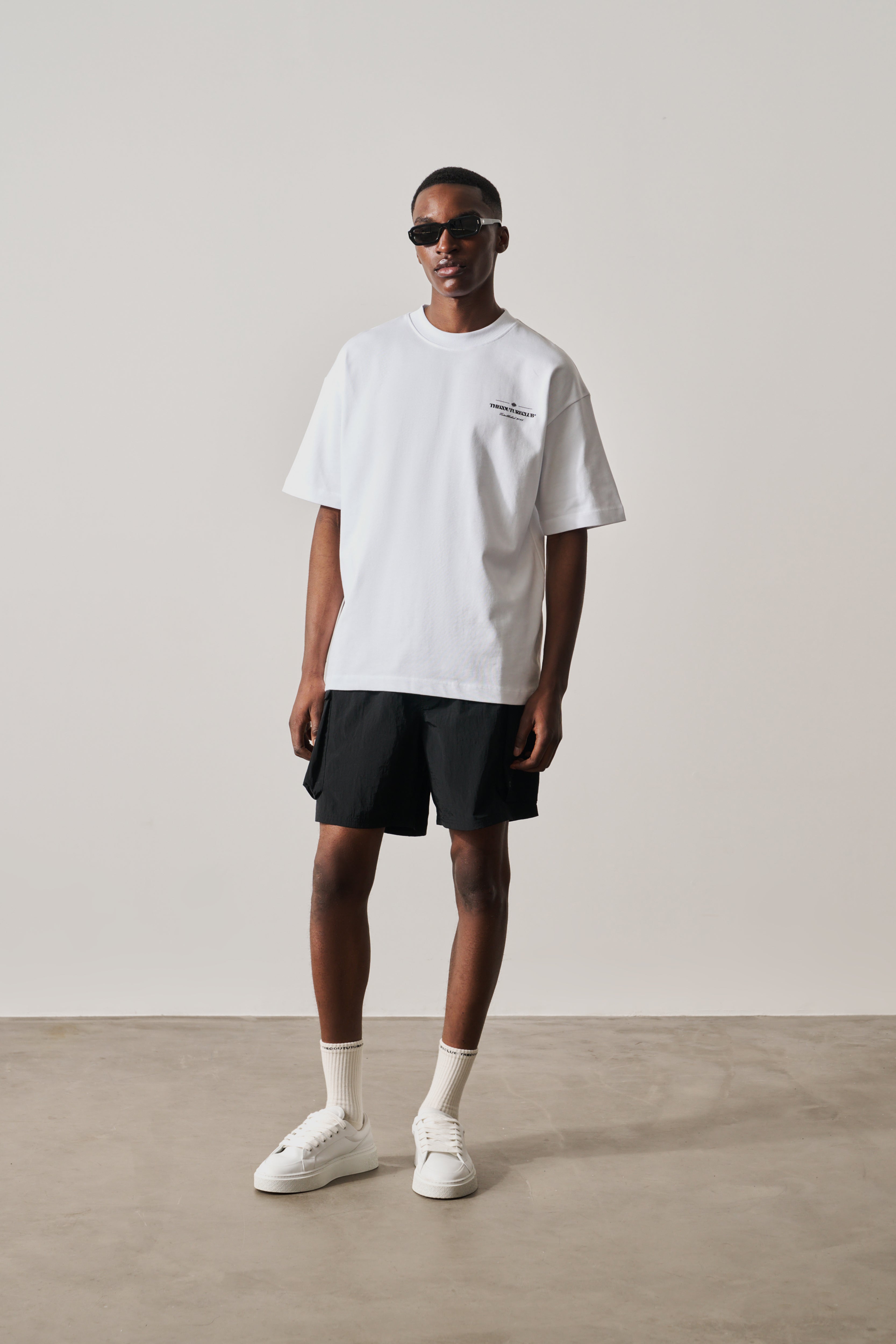 CARGO POCKET SWIM SHORTS - BLACK