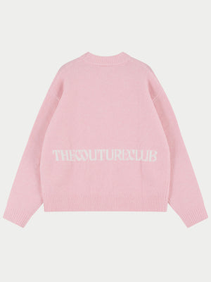 COPYRIGHT BRUSHED KNIT JUMPER - PINK
