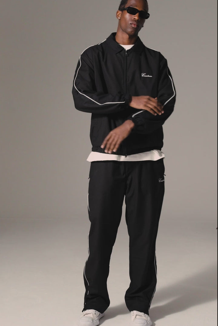 Translation missing: en.SMART PIPED TRACK JACKET - BLACK