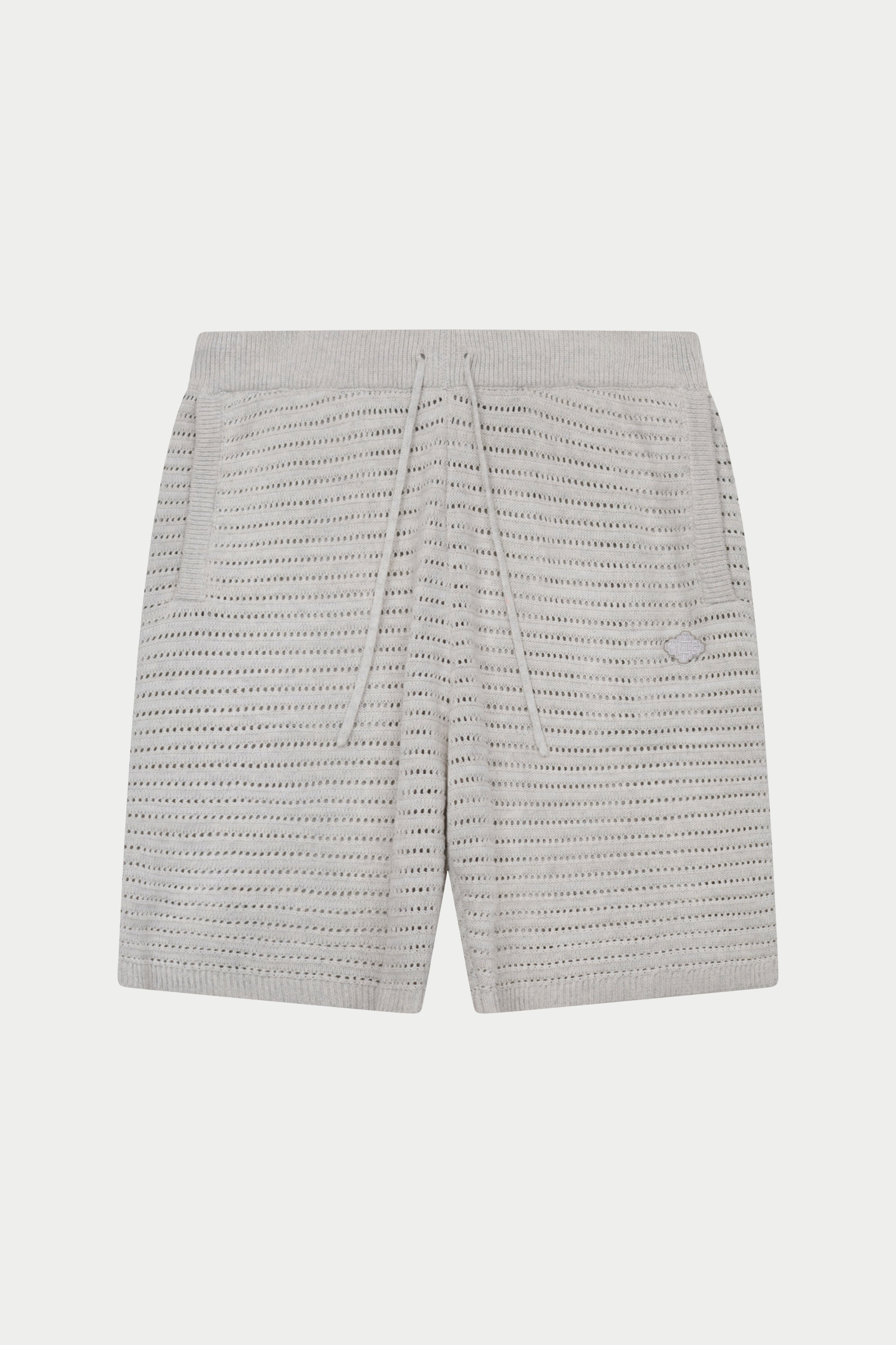KNITTED SHORTS - LIGHT GREY