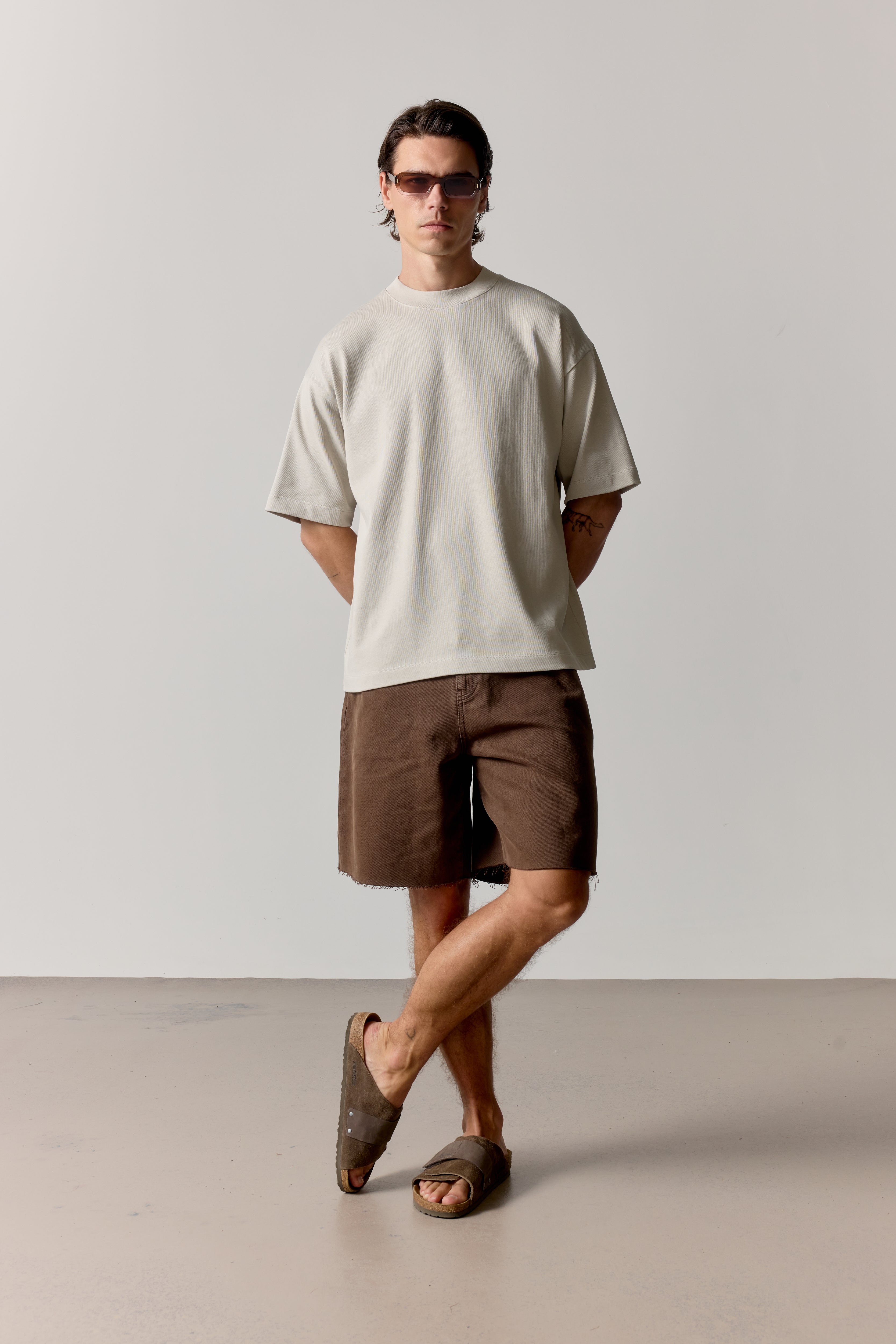HEAVYWEIGHT BLANK T-SHIRT - STONE
