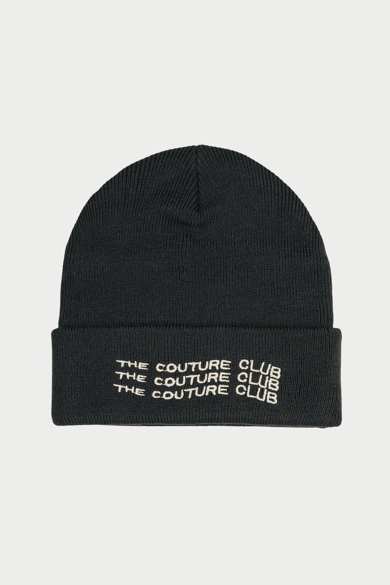 WAVE EMBROIDERED BEANIE