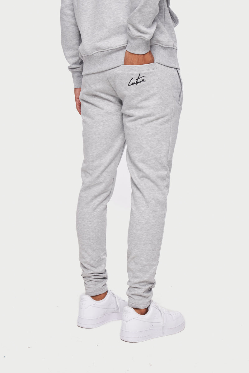 SLIM FIT JOGGER WITH CIRCLE BRANDED LOGO - GREY