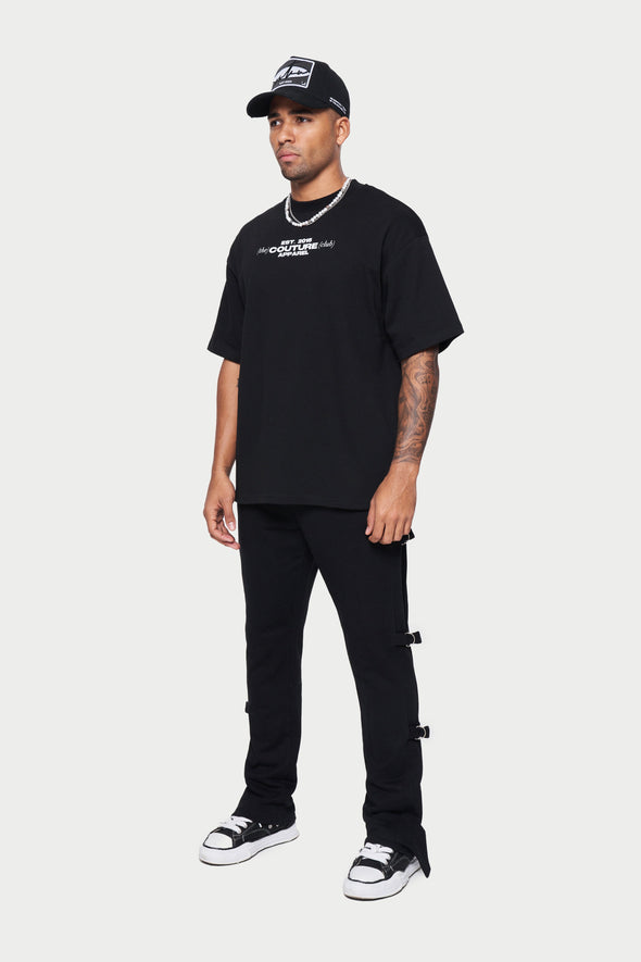 MEMBERS ONLY LOGO RELAXED T-SHIRT - BLACK