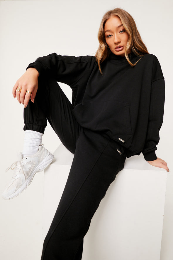 SUSTAINABLE LOUNGEWEAR LOOSE FIT JOGGERS - BLACK