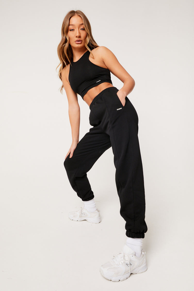 SUSTAINABLE LOUNGEWEAR LOOSE FIT JOGGERS - BLACK