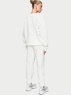 COUTURE BUBBLE OVERSIZED JOGGERS - OFF WHITE