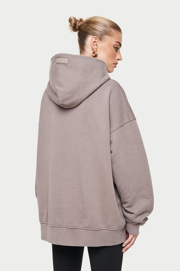 EVERYDAY WASHED OVERSIZED HOODIE - BROWN