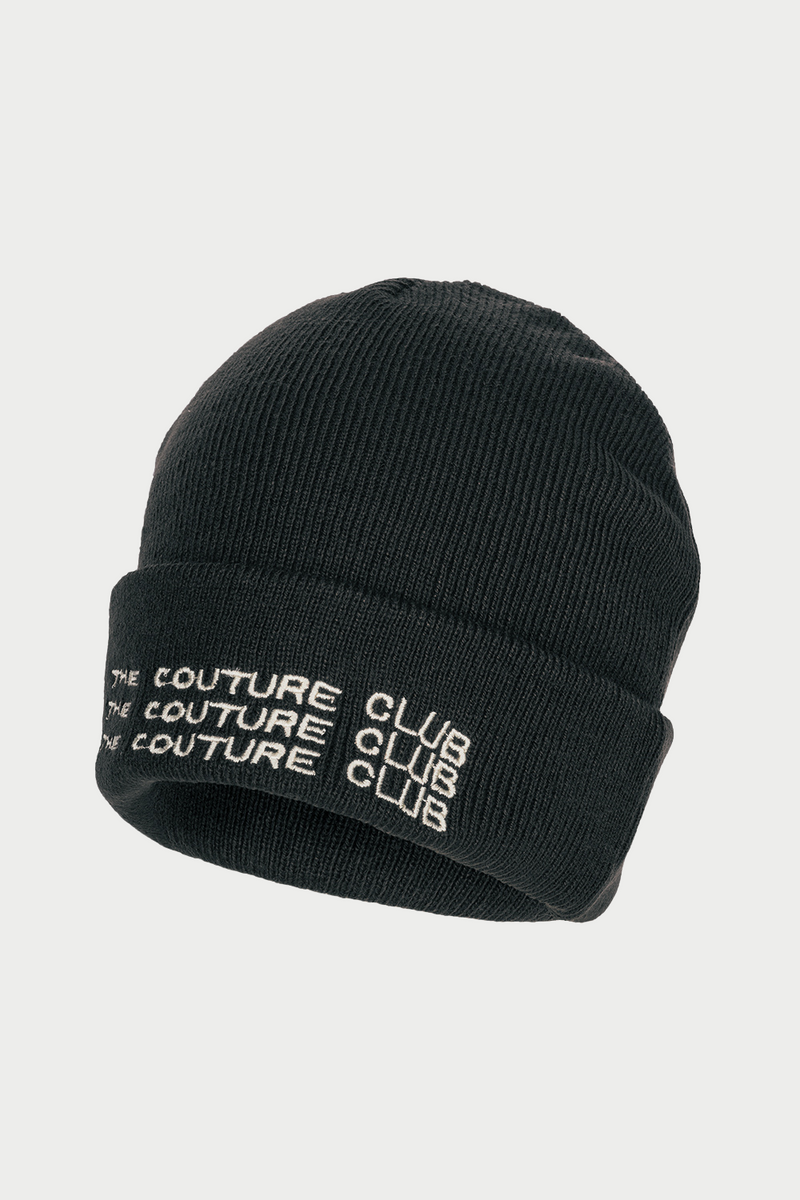 WAVE EMBROIDERED BEANIE